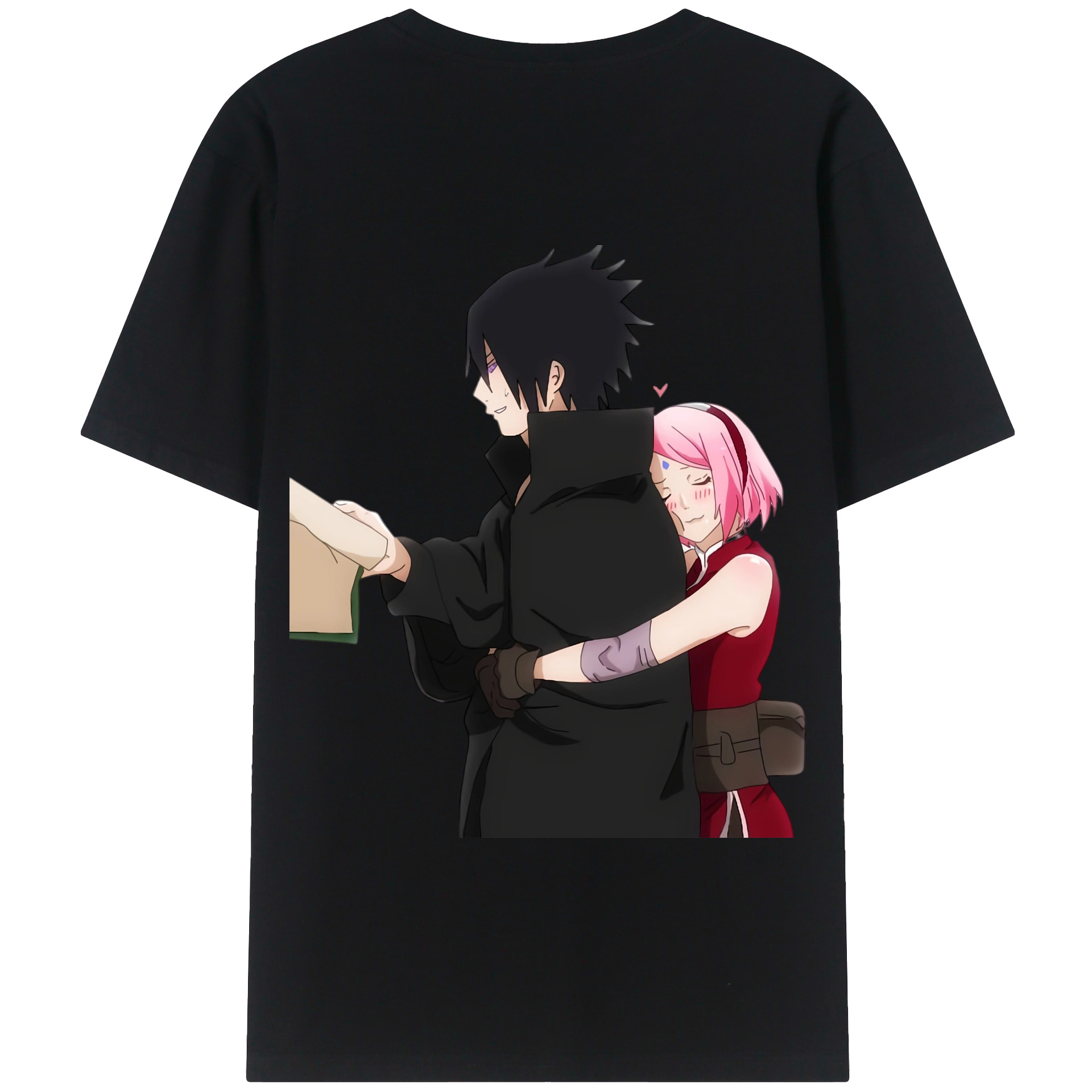 （画像用） NARUTO -ナルト- うちは サスケ Uchiha Sasuke 綿100％半袖Tシャツ（背面プリント）