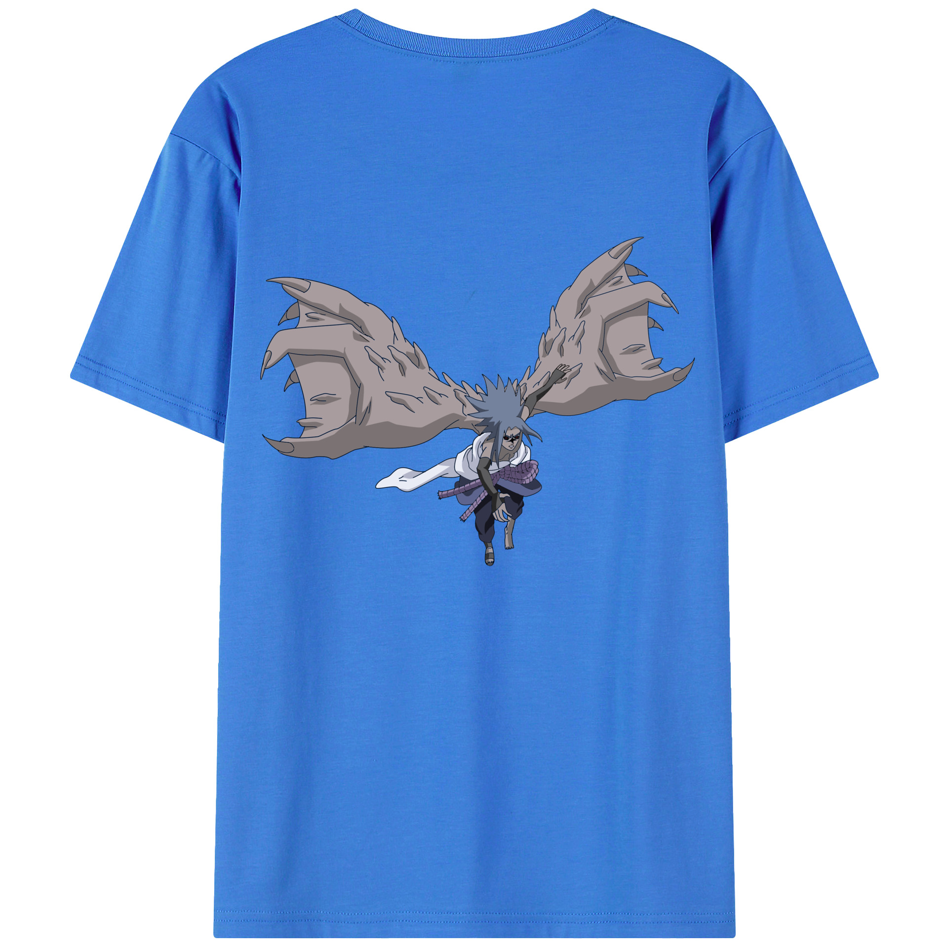 （画像用） NARUTO -ナルト- うちは サスケ Uchiha Sasuke 綿100％半袖Tシャツ（背面プリント）