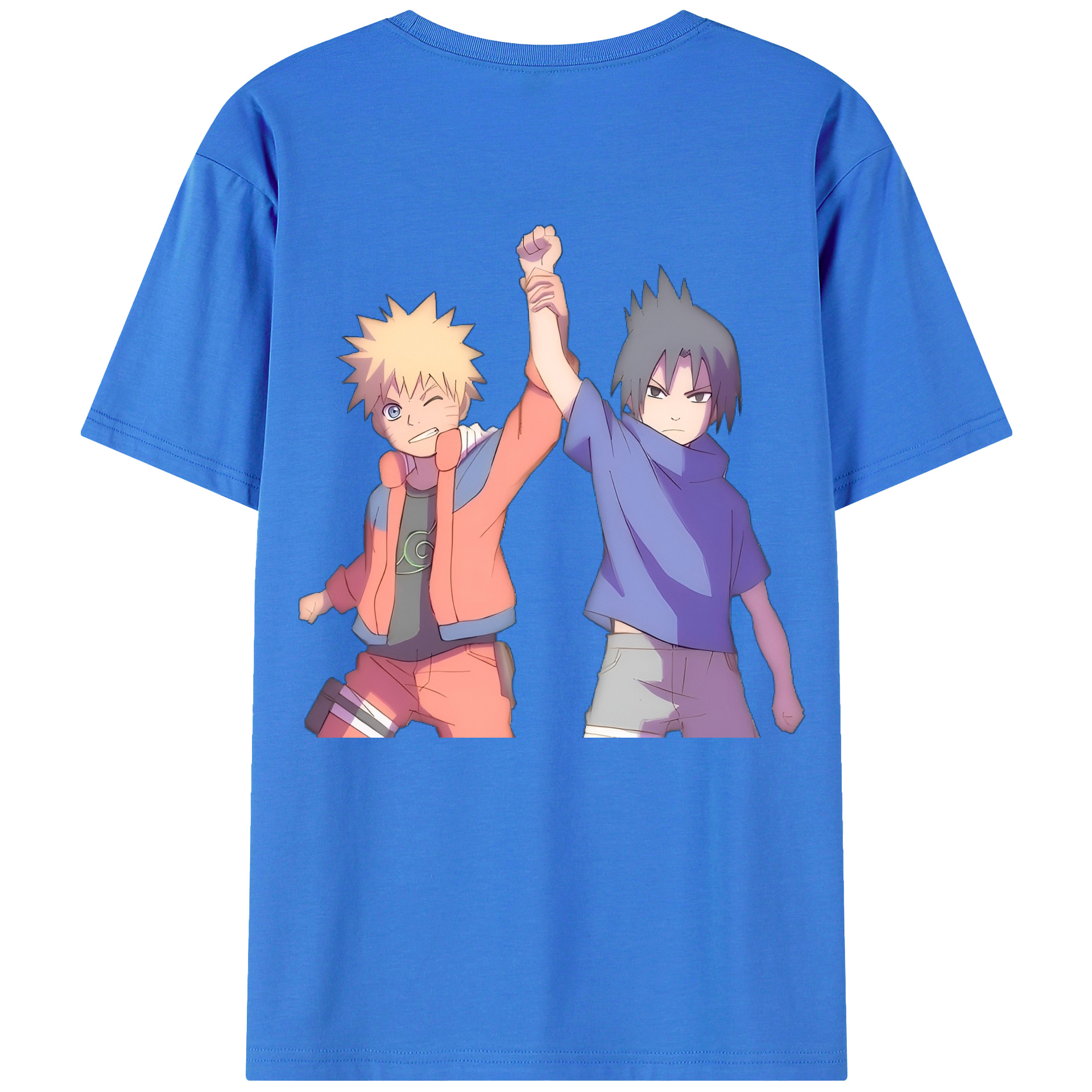 （画像用） NARUTO -ナルト- うちは サスケ Uchiha Sasuke 綿100％半袖Tシャツ（背面プリント）