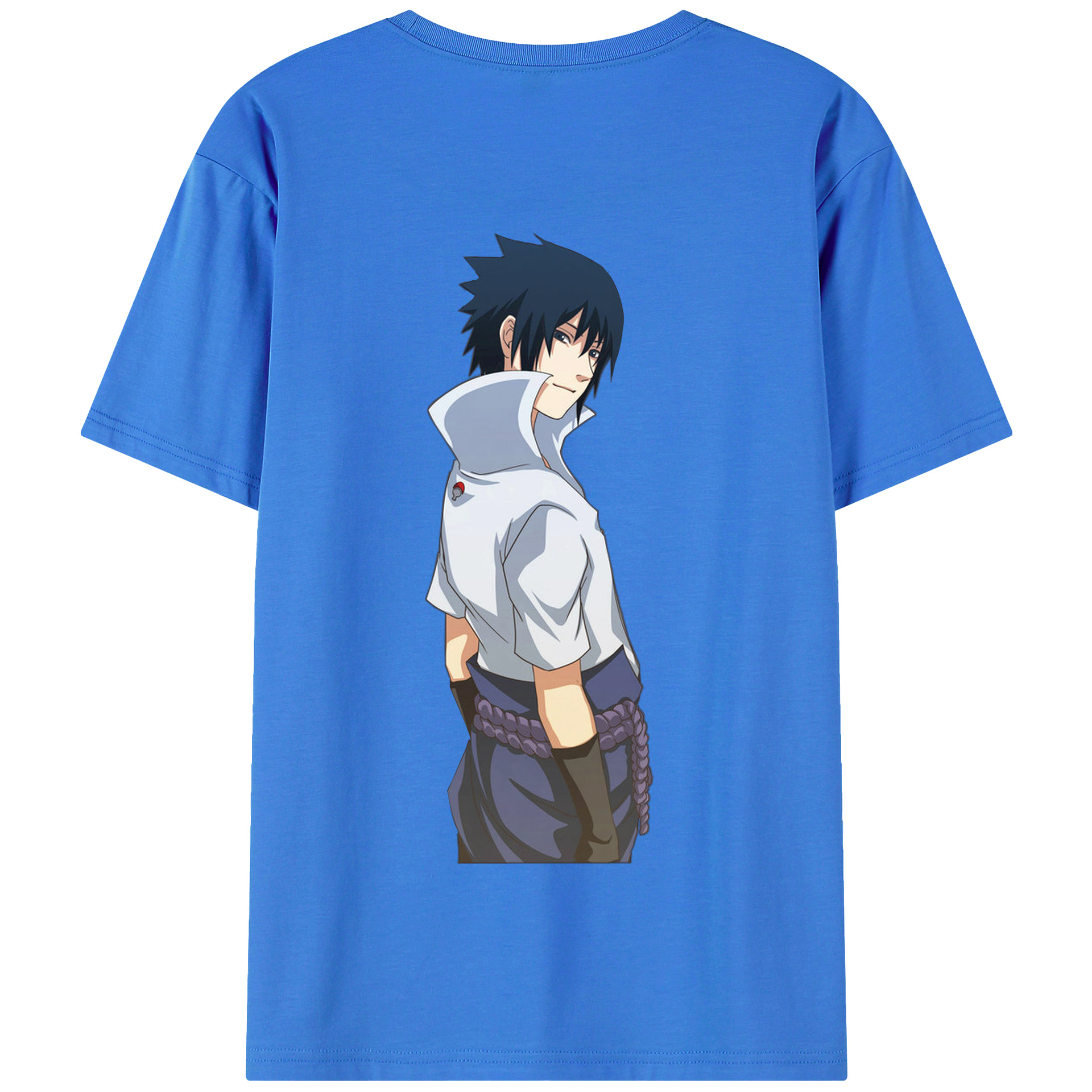 （画像用） NARUTO -ナルト- うちは サスケ Uchiha Sasuke 綿100％半袖Tシャツ（背面プリント）