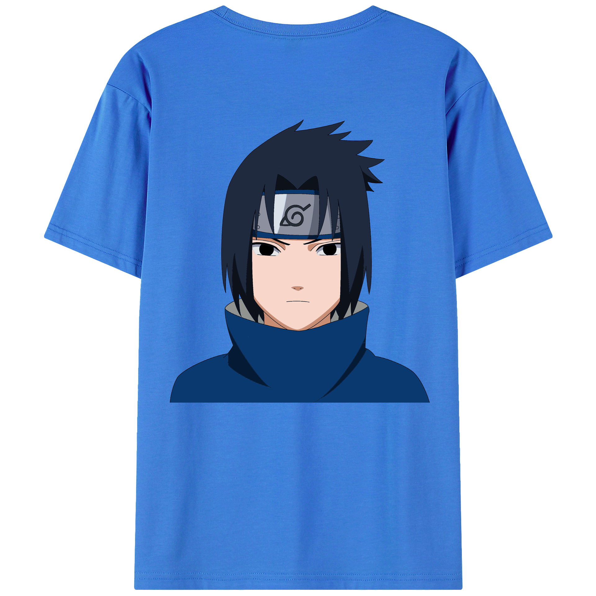 （画像用） NARUTO -ナルト- うちは サスケ Uchiha Sasuke 綿100％半袖Tシャツ（背面プリント）