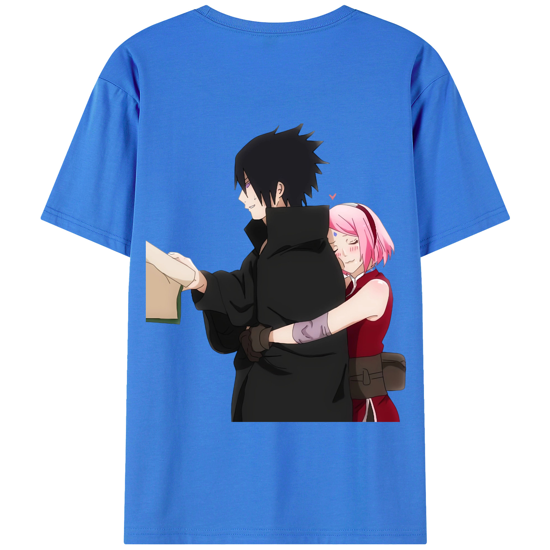 （画像用） NARUTO -ナルト- うちは サスケ Uchiha Sasuke 綿100％半袖Tシャツ（背面プリント）