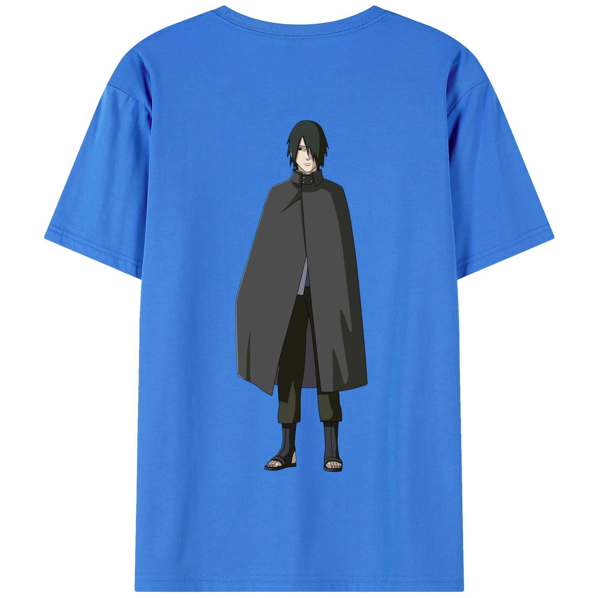 （画像用） NARUTO -ナルト- うちは サスケ Uchiha Sasuke 綿100％半袖Tシャツ（背面プリント）