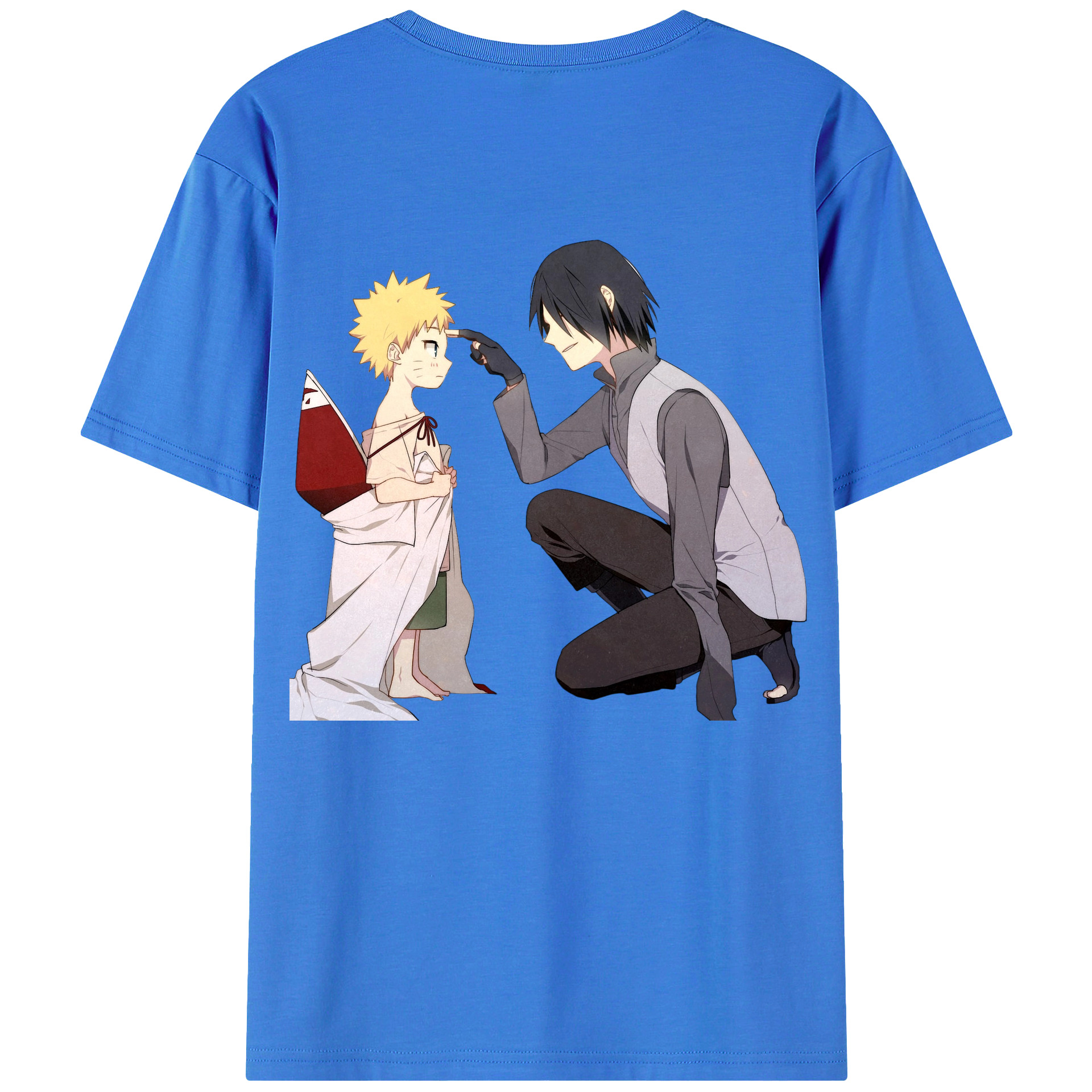（画像用） NARUTO -ナルト- うちは サスケ Uchiha Sasuke 綿100％半袖Tシャツ（背面プリント）