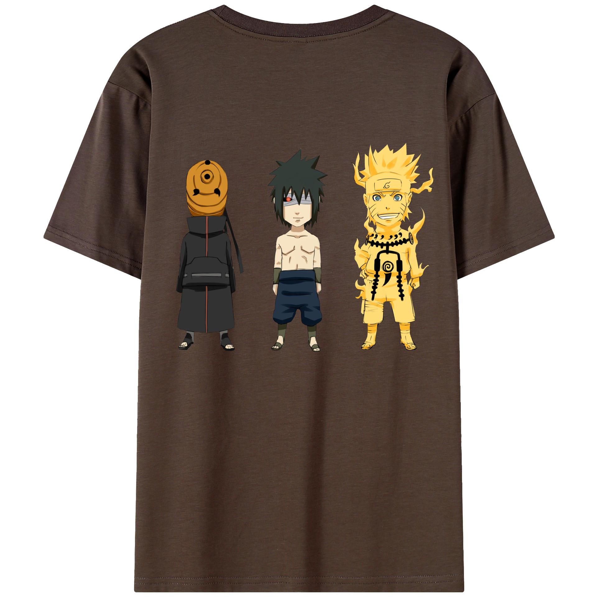 （画像用） NARUTO -ナルト- うちは サスケ Uchiha Sasuke 綿100％半袖Tシャツ（背面プリント）