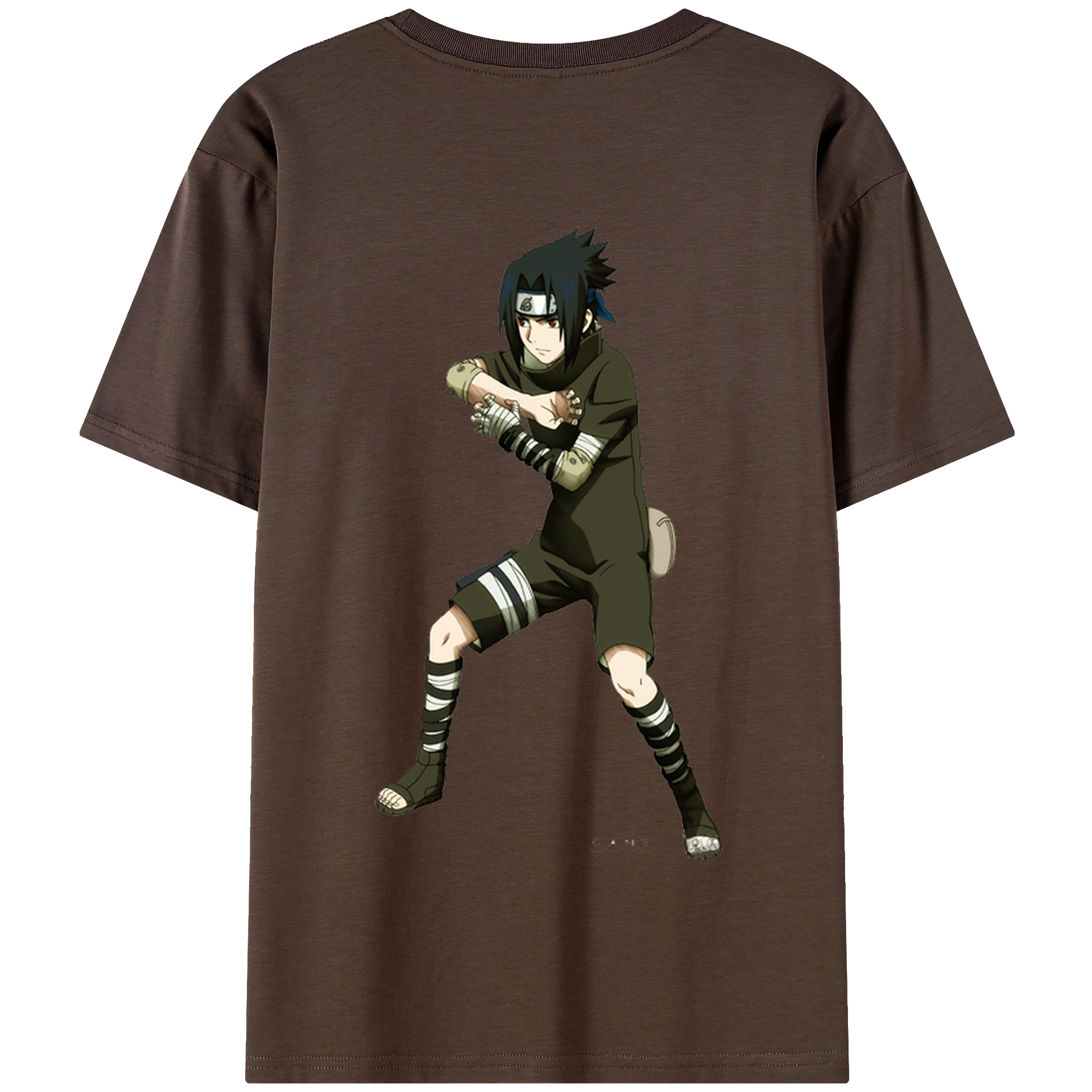 （画像用） NARUTO -ナルト- うちは サスケ Uchiha Sasuke 綿100％半袖Tシャツ（背面プリント）