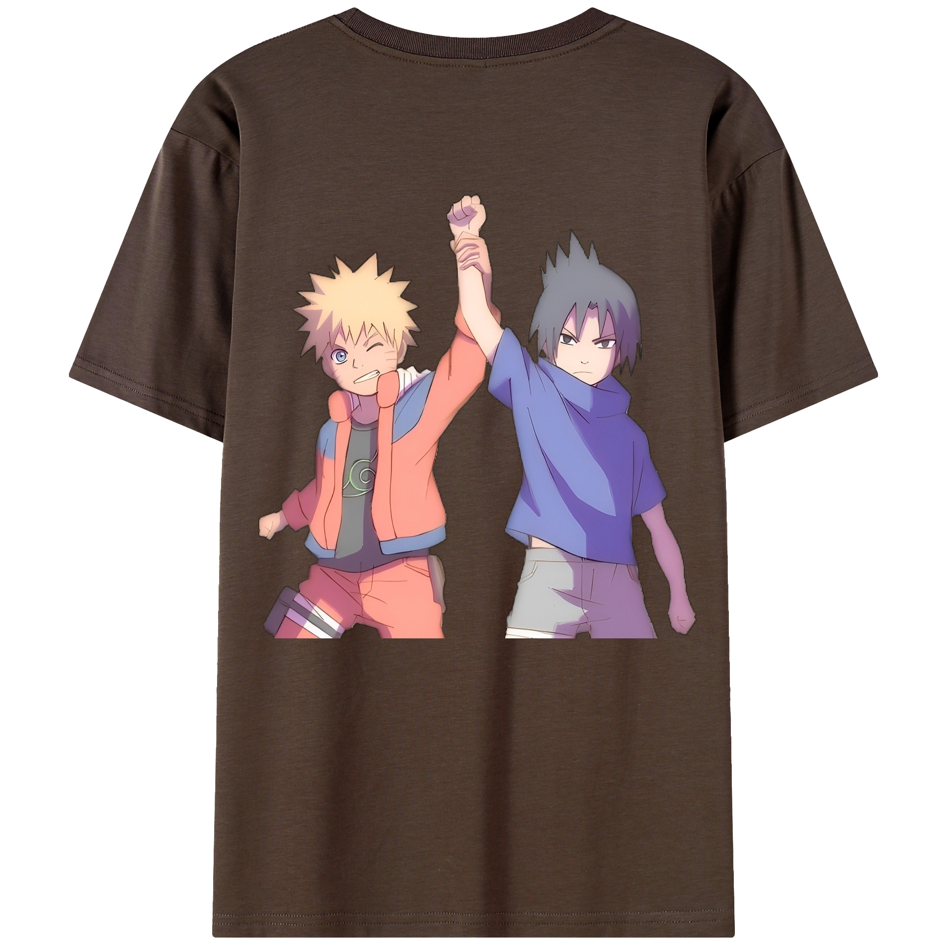 （画像用） NARUTO -ナルト- うちは サスケ Uchiha Sasuke 綿100％半袖Tシャツ（背面プリント）
