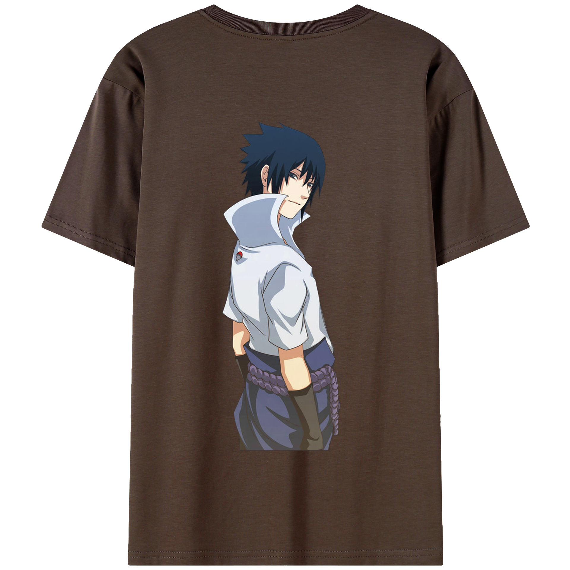 （画像用） NARUTO -ナルト- うちは サスケ Uchiha Sasuke 綿100％半袖Tシャツ（背面プリント）