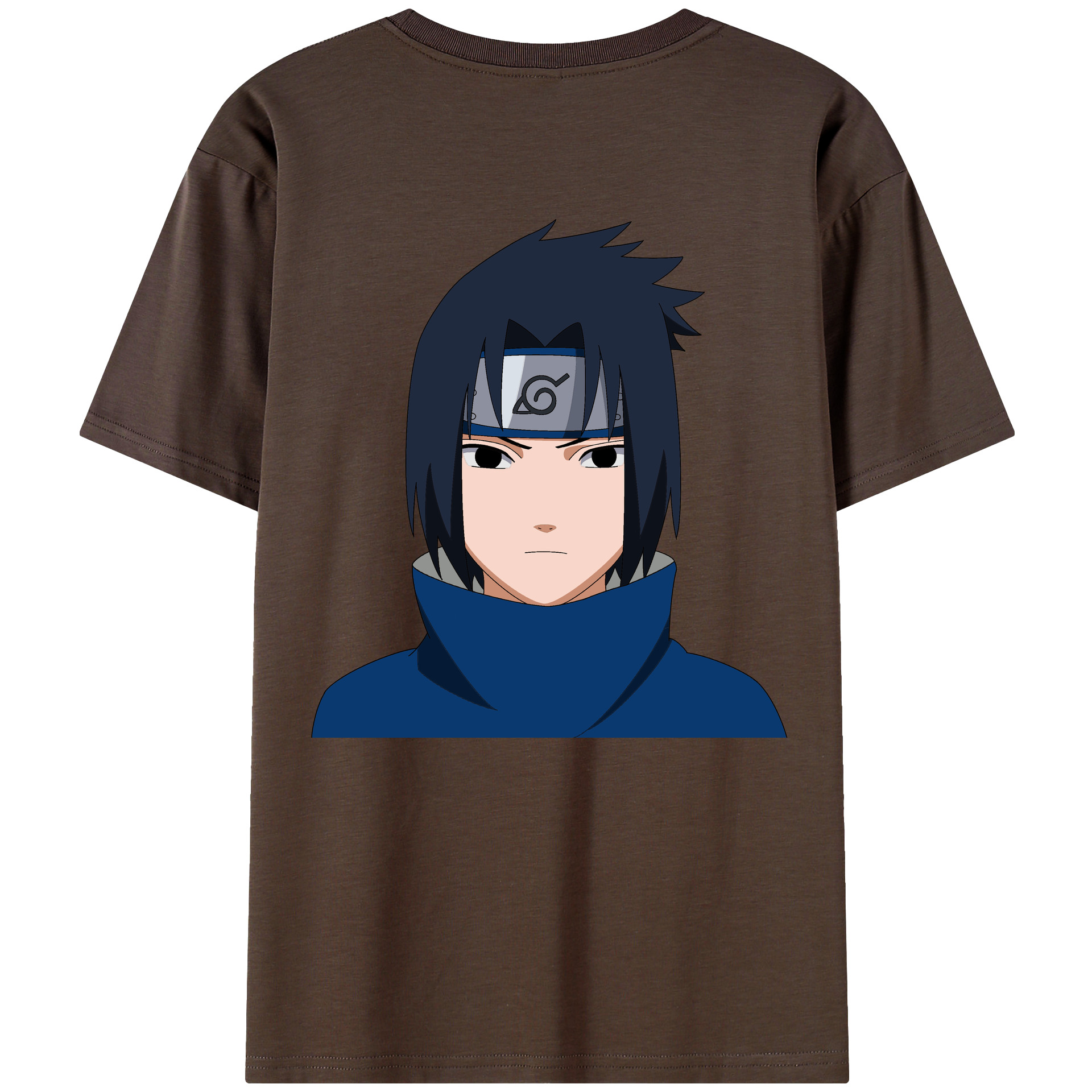 （画像用） NARUTO -ナルト- うちは サスケ Uchiha Sasuke 綿100％半袖Tシャツ（背面プリント）