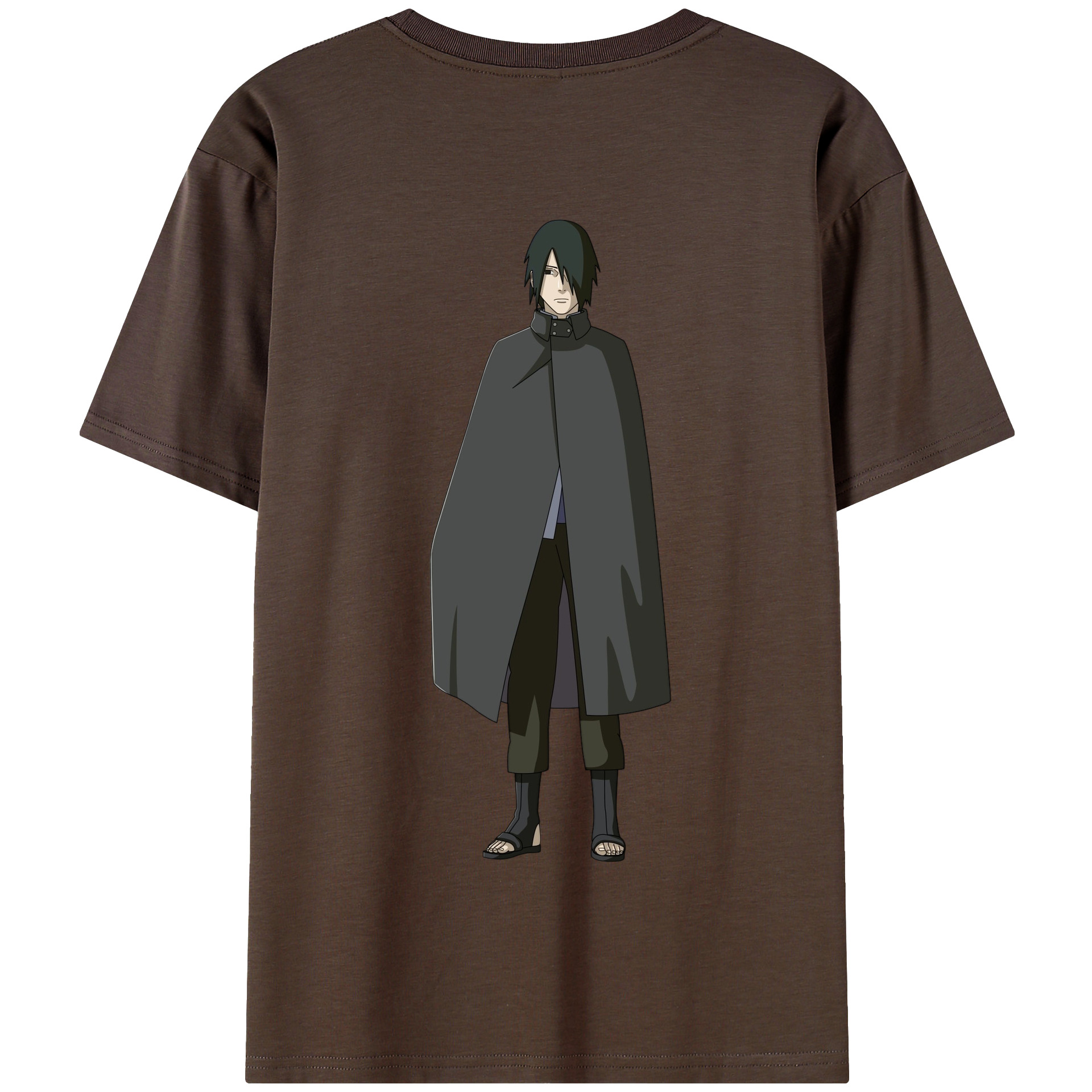 （画像用） NARUTO -ナルト- うちは サスケ Uchiha Sasuke 綿100％半袖Tシャツ（背面プリント）