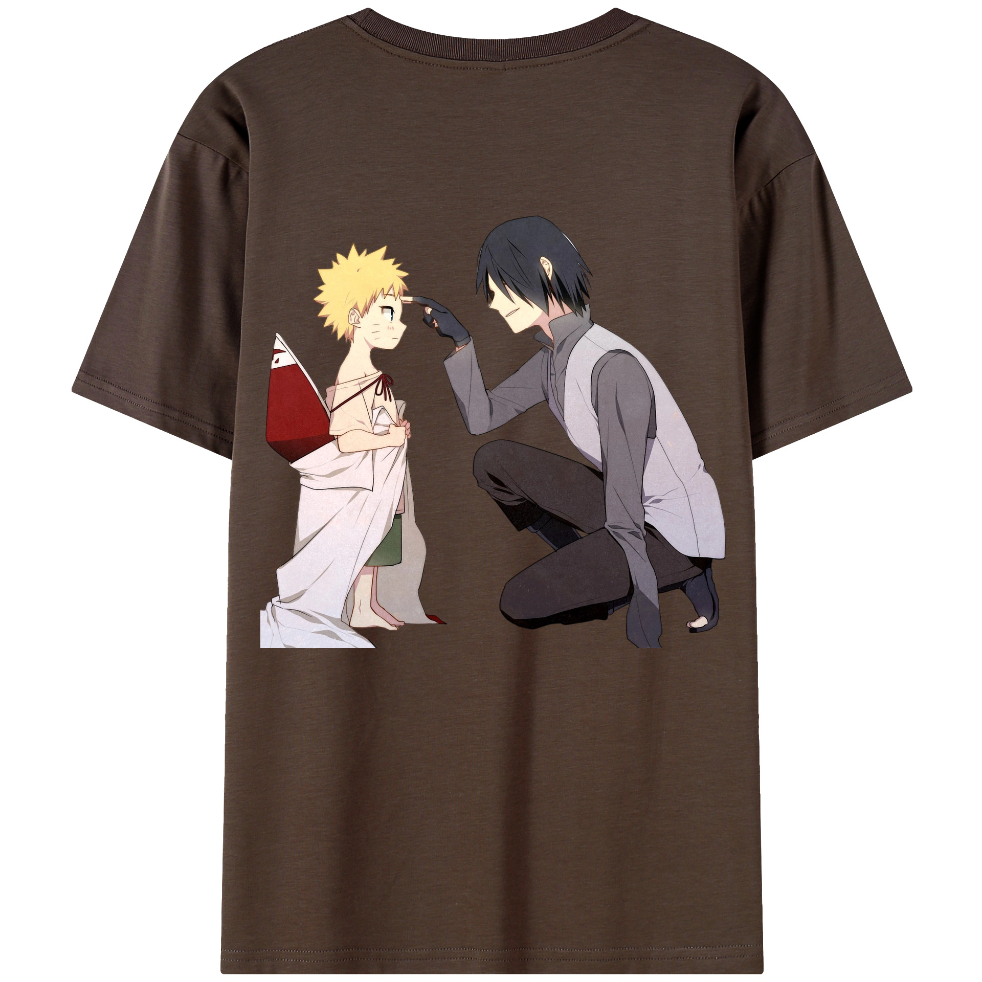 （画像用） NARUTO -ナルト- うちは サスケ Uchiha Sasuke 綿100％半袖Tシャツ（背面プリント）