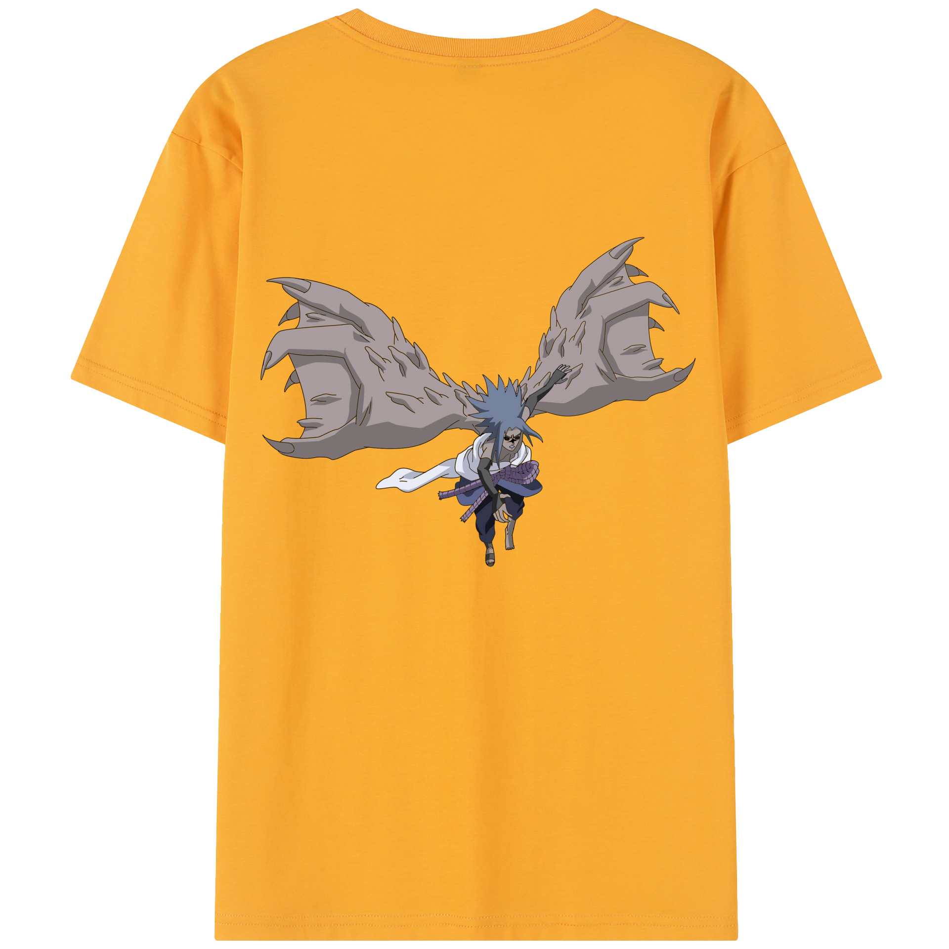 （画像用） NARUTO -ナルト- うちは サスケ Uchiha Sasuke 綿100％半袖Tシャツ（背面プリント）