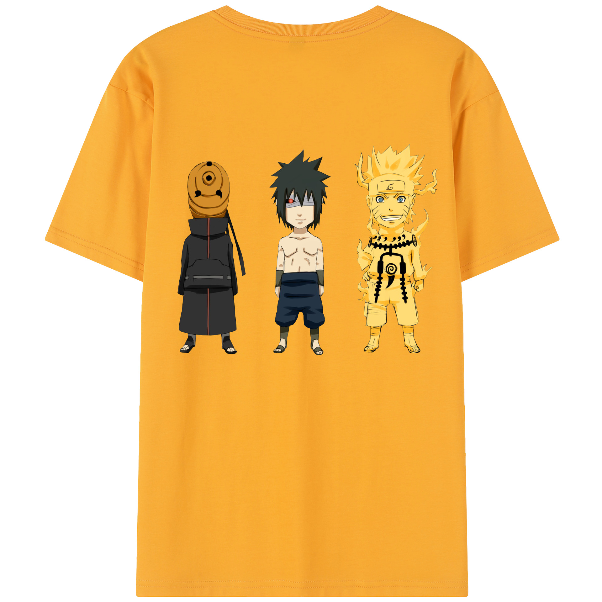 （画像用） NARUTO -ナルト- うちは サスケ Uchiha Sasuke 綿100％半袖Tシャツ（背面プリント）