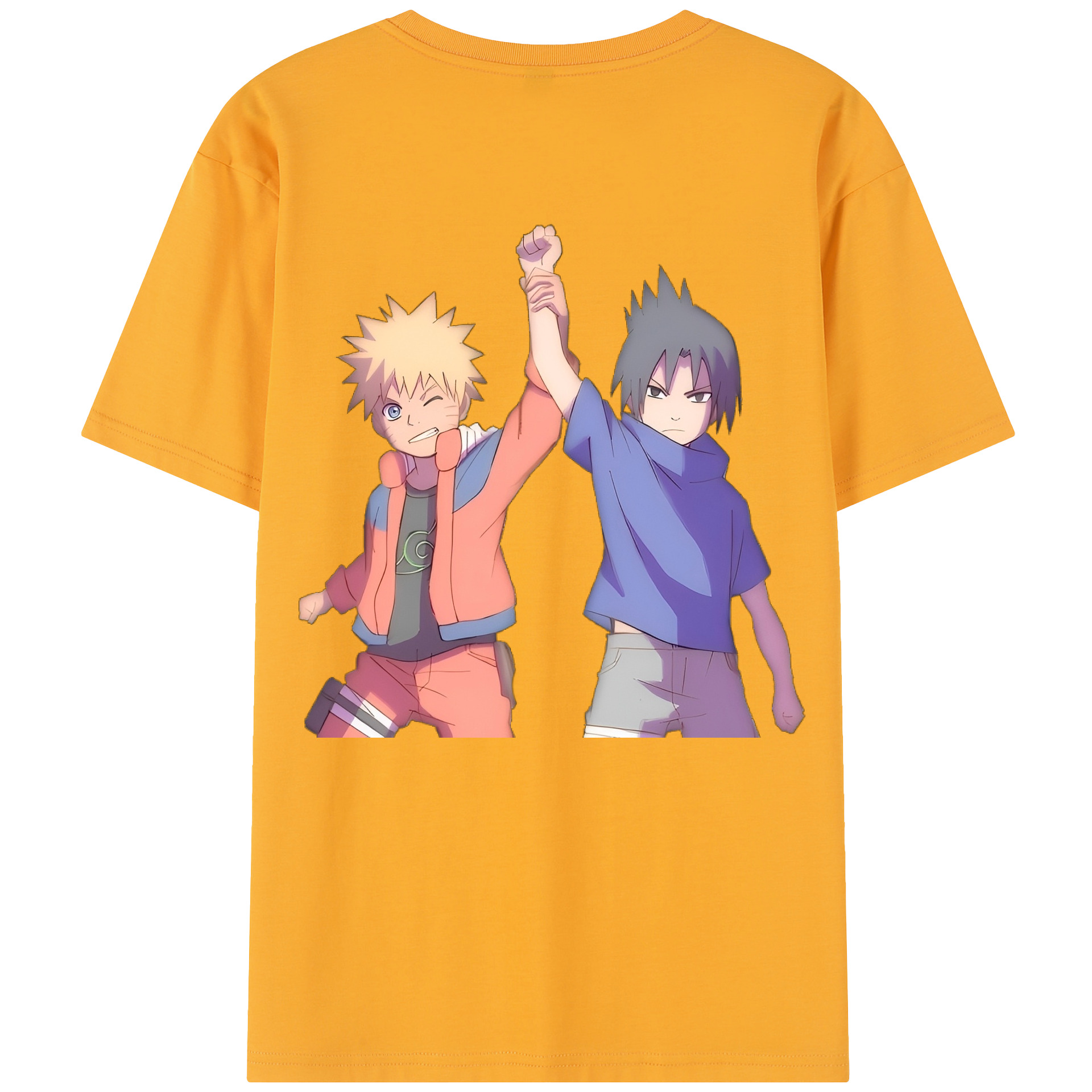 （画像用） NARUTO -ナルト- うちは サスケ Uchiha Sasuke 綿100％半袖Tシャツ（背面プリント）