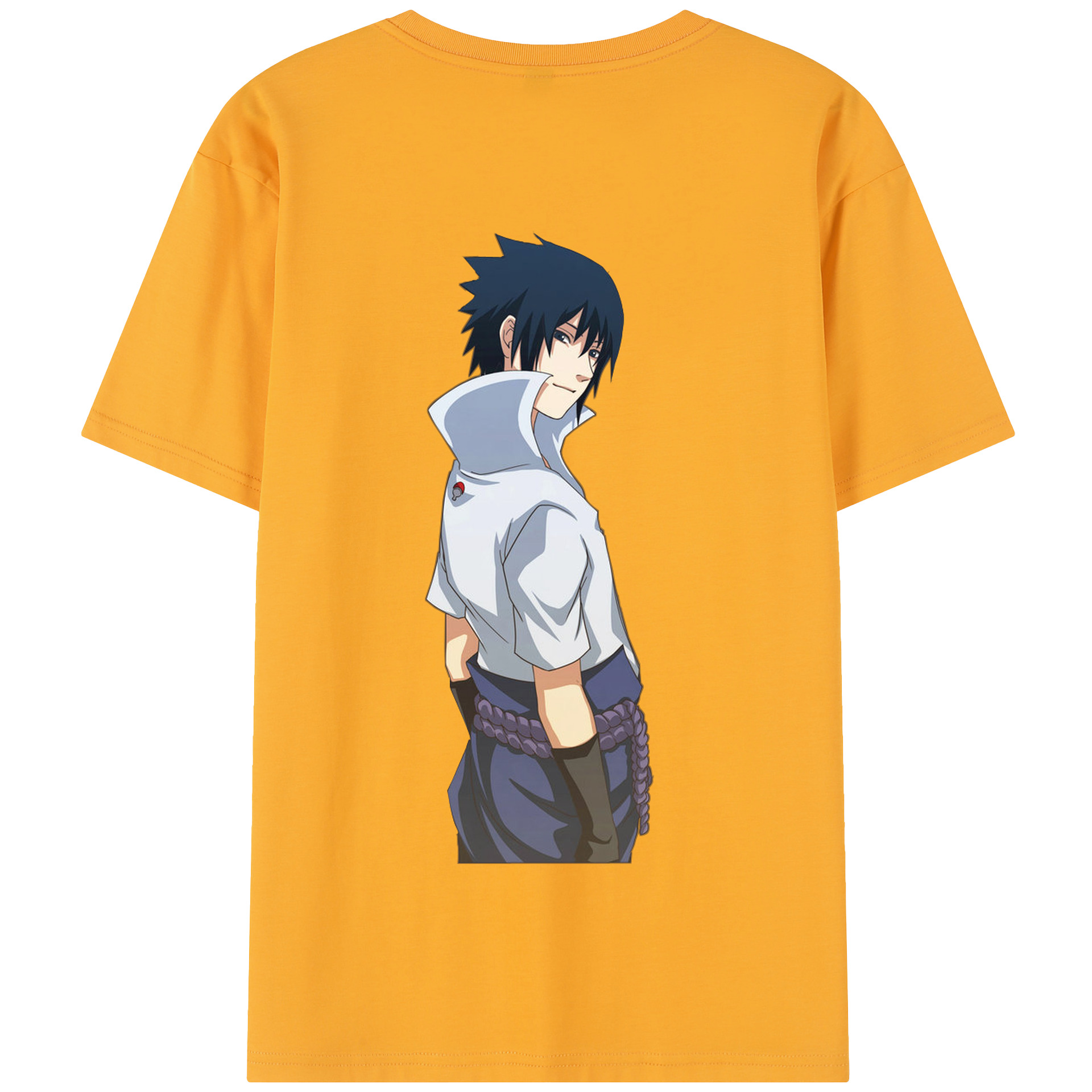（画像用） NARUTO -ナルト- うちは サスケ Uchiha Sasuke 綿100％半袖Tシャツ（背面プリント）
