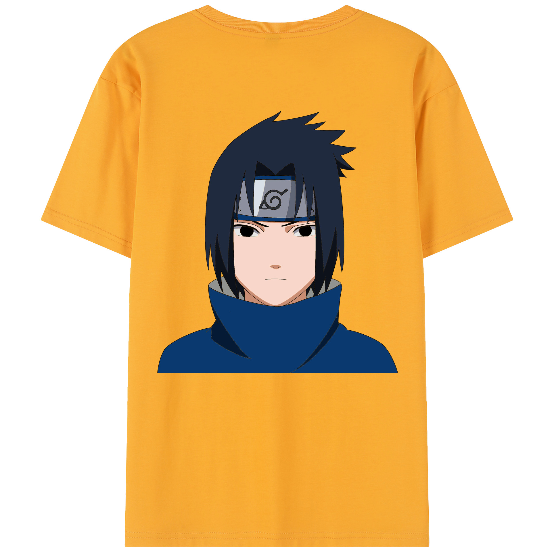 （画像用） NARUTO -ナルト- うちは サスケ Uchiha Sasuke 綿100％半袖Tシャツ（背面プリント）
