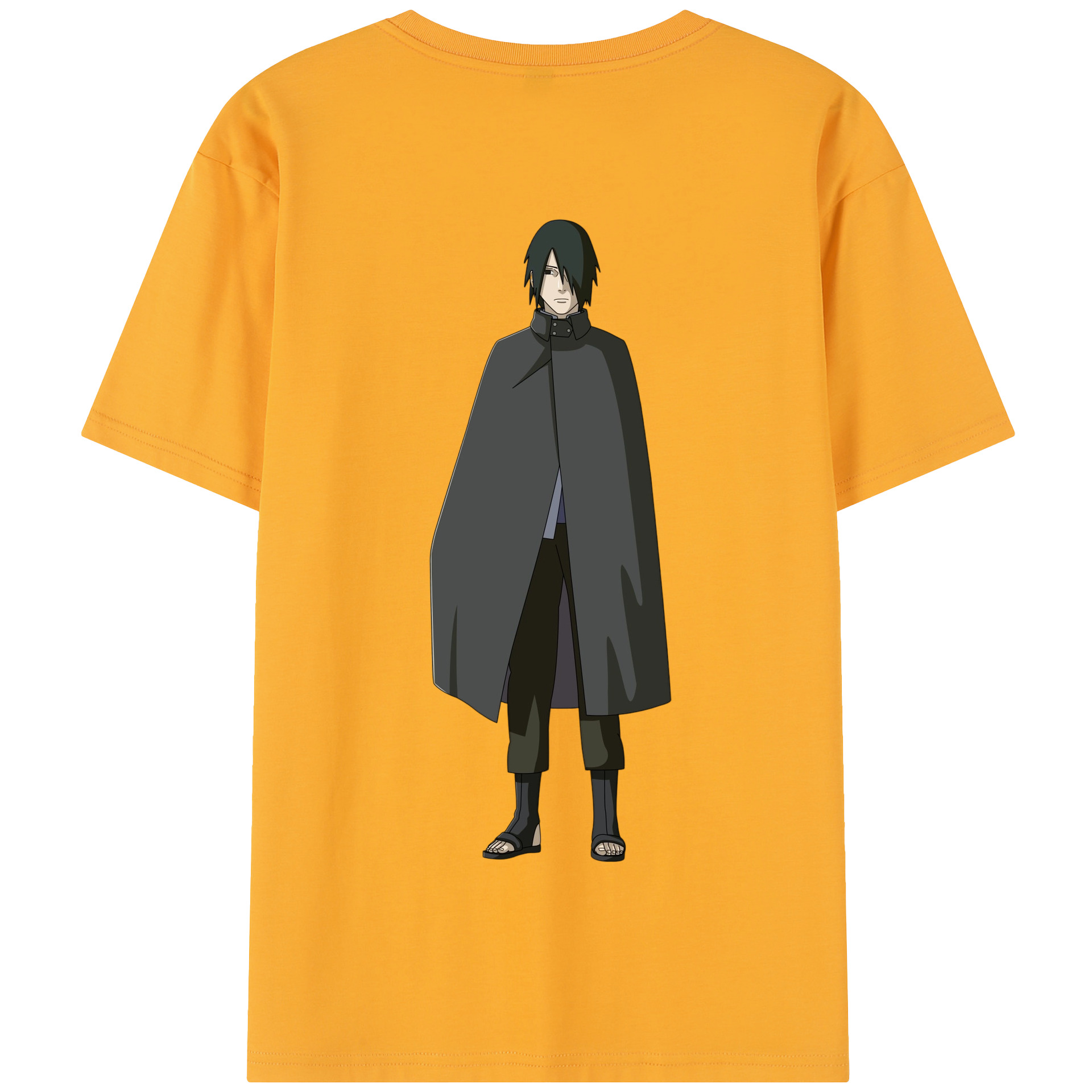 （画像用） NARUTO -ナルト- うちは サスケ Uchiha Sasuke 綿100％半袖Tシャツ（背面プリント）