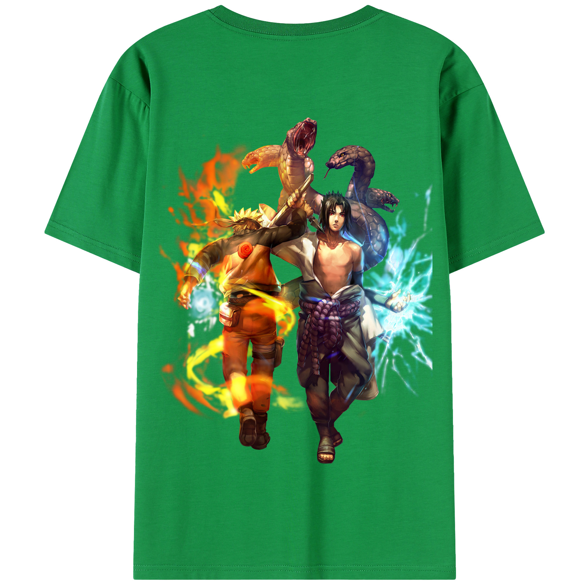 （画像用） NARUTO -ナルト- うちは サスケ Uchiha Sasuke 綿100％半袖Tシャツ（背面プリント）