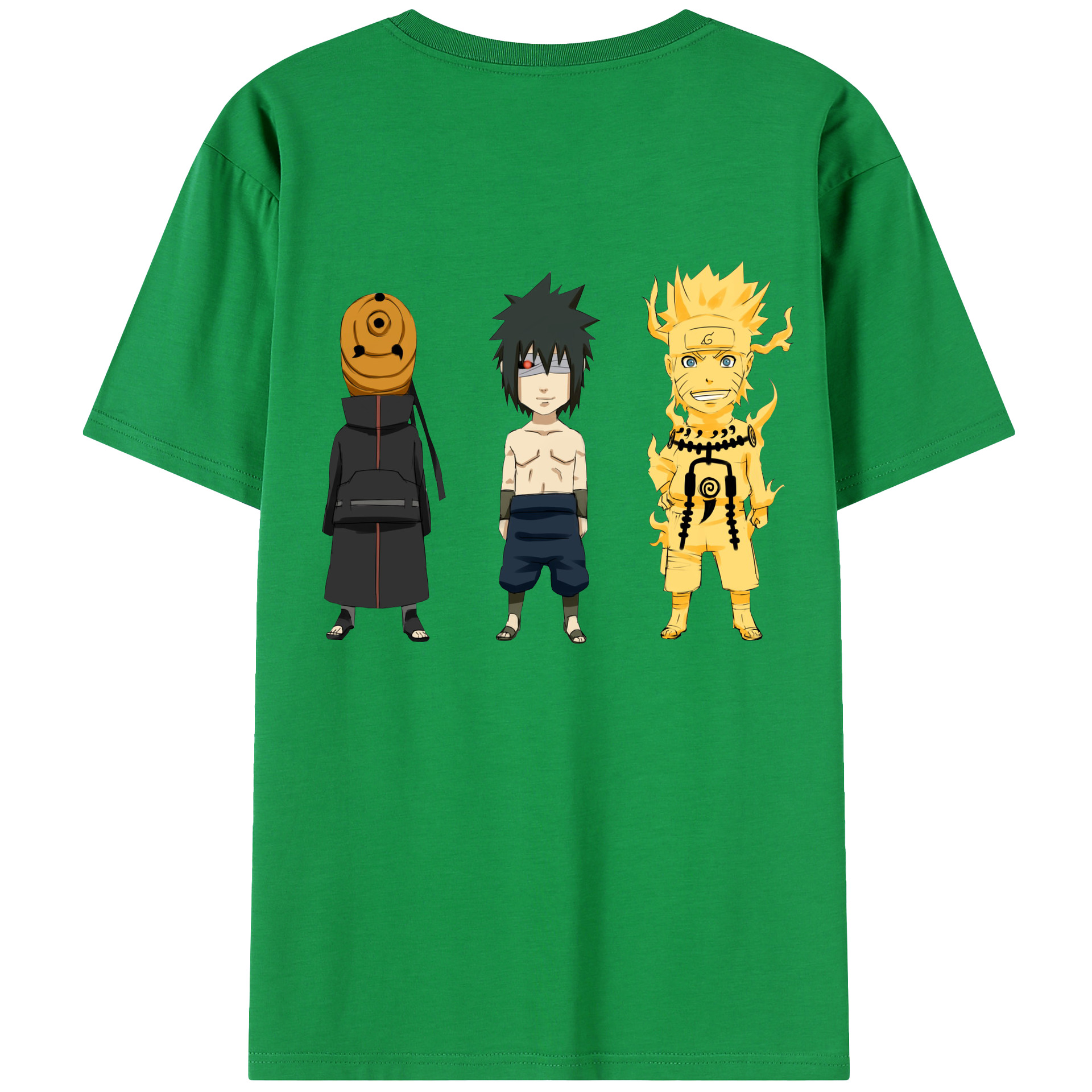 （画像用） NARUTO -ナルト- うちは サスケ Uchiha Sasuke 綿100％半袖Tシャツ（背面プリント）