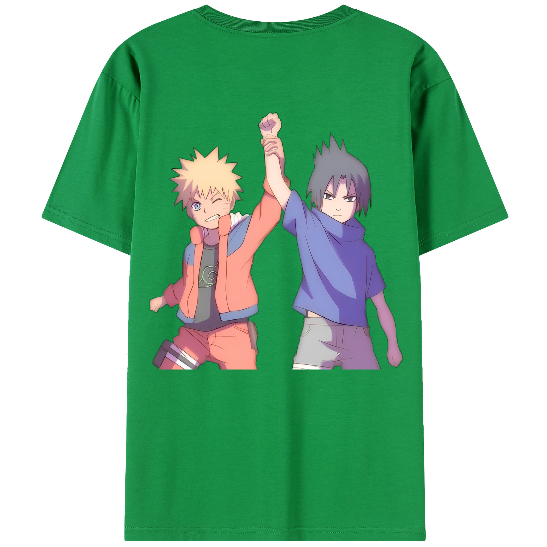 （画像用） NARUTO -ナルト- うちは サスケ Uchiha Sasuke 綿100％半袖Tシャツ（背面プリント）