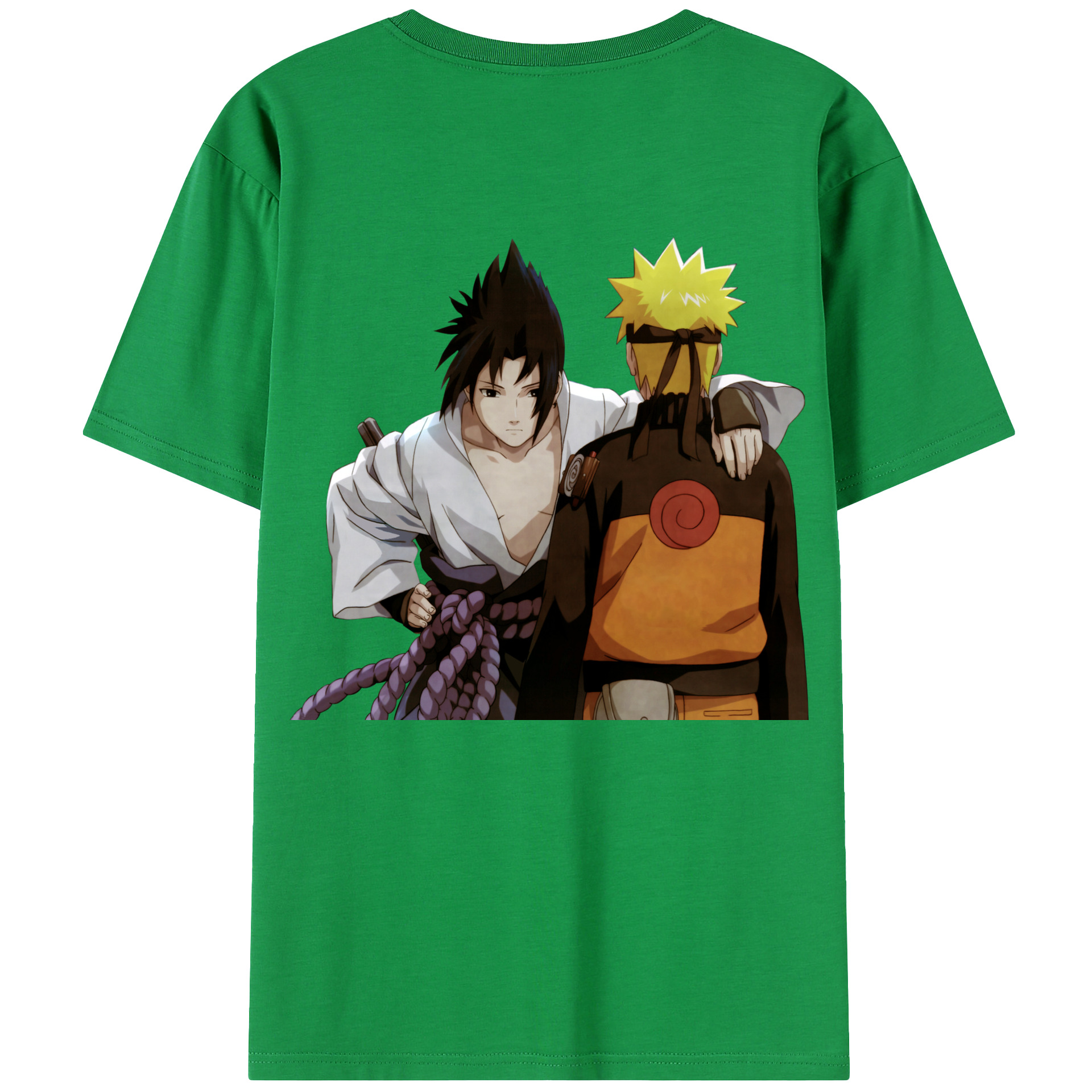 （画像用） NARUTO -ナルト- うちは サスケ Uchiha Sasuke 綿100％半袖Tシャツ（背面プリント）