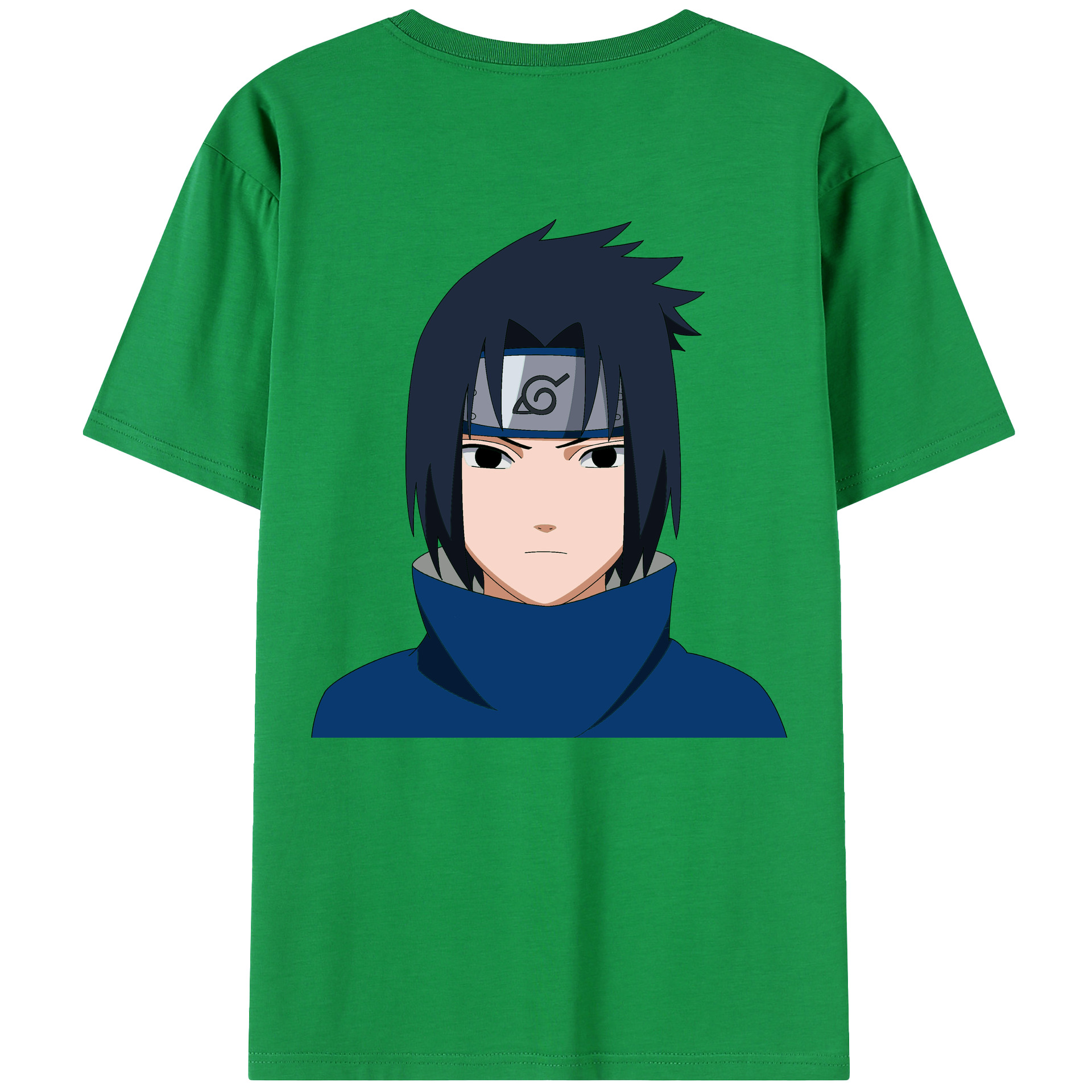 （画像用） NARUTO -ナルト- うちは サスケ Uchiha Sasuke 綿100％半袖Tシャツ（背面プリント）