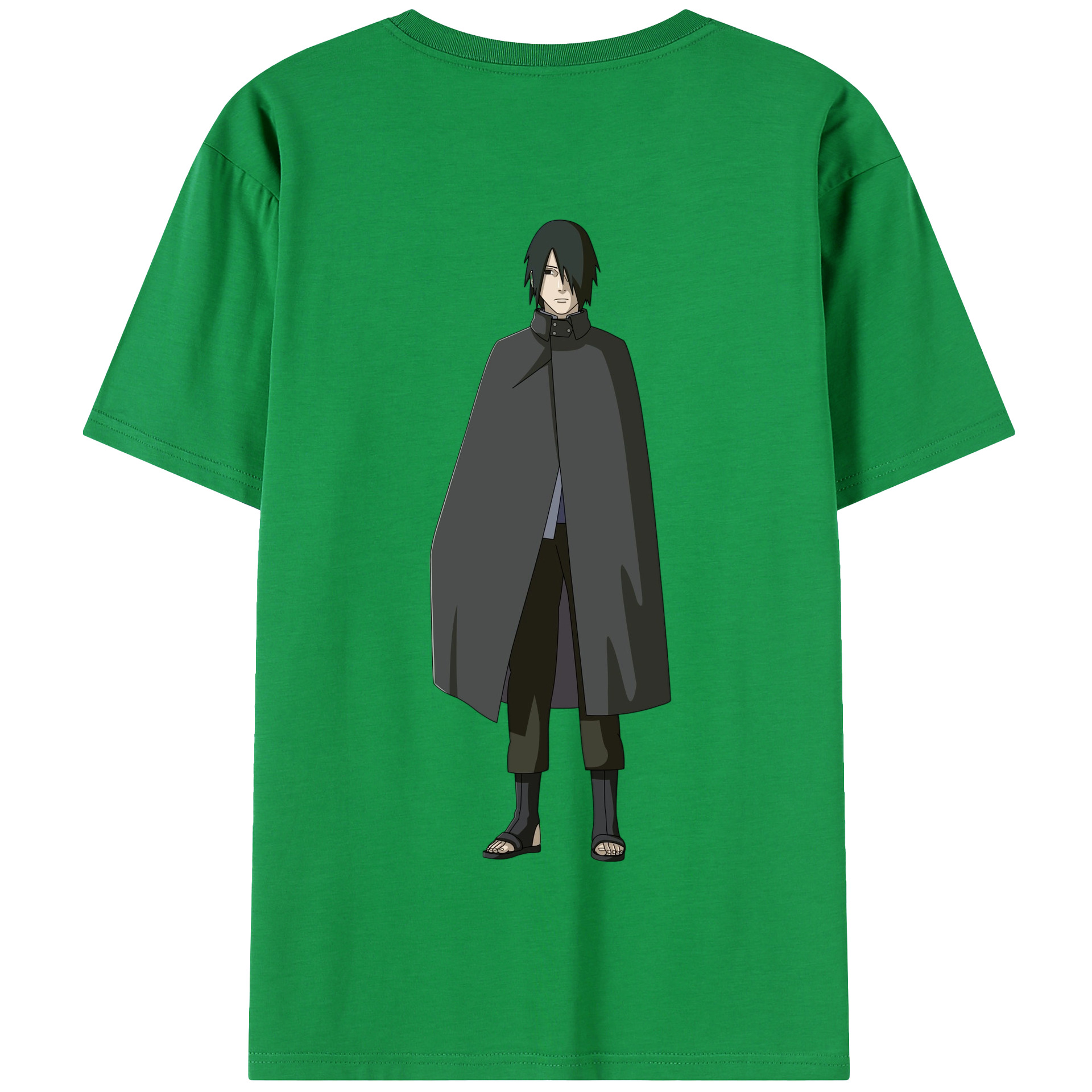 （画像用） NARUTO -ナルト- うちは サスケ Uchiha Sasuke 綿100％半袖Tシャツ（背面プリント）