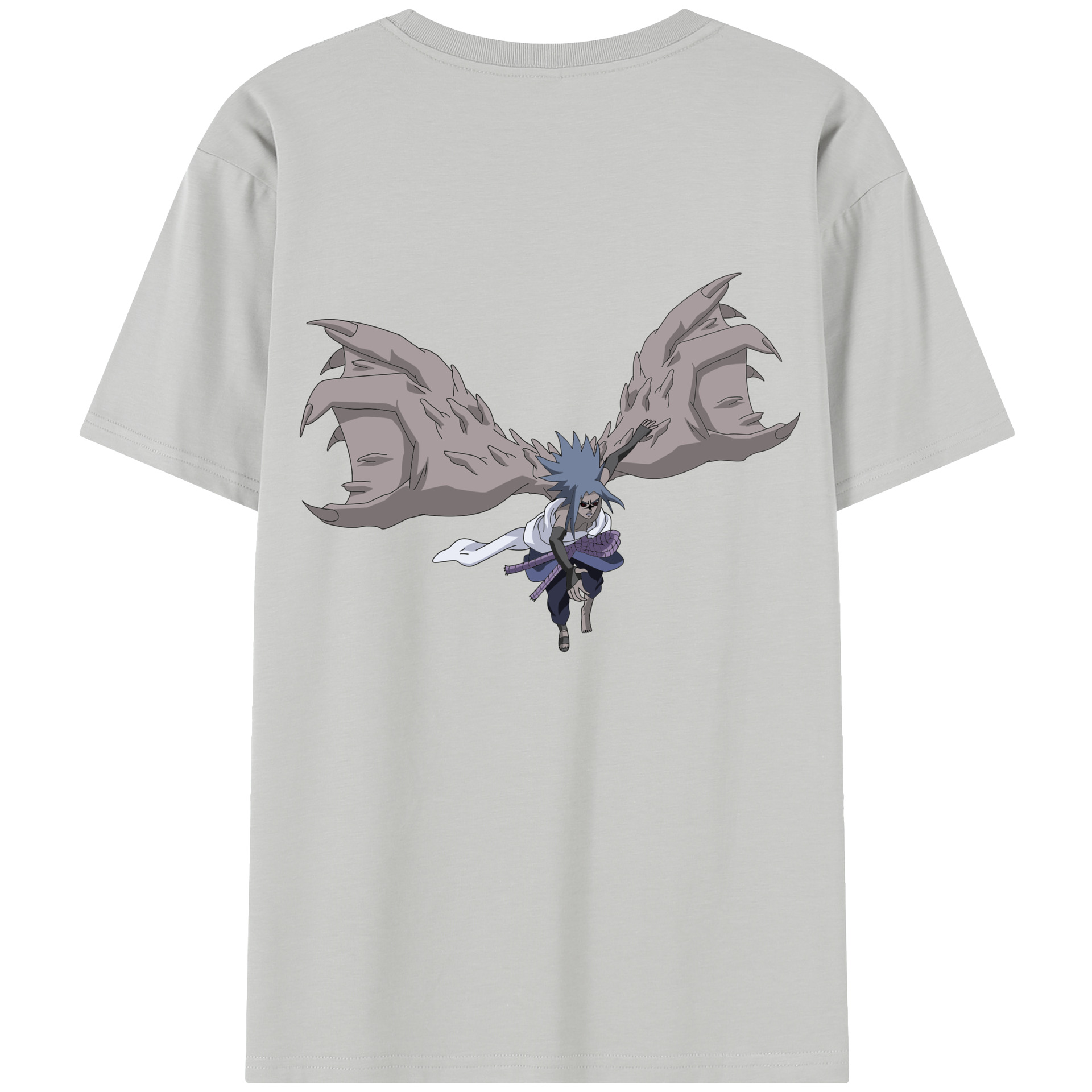 （画像用） NARUTO -ナルト- うちは サスケ Uchiha Sasuke 綿100％半袖Tシャツ（背面プリント）