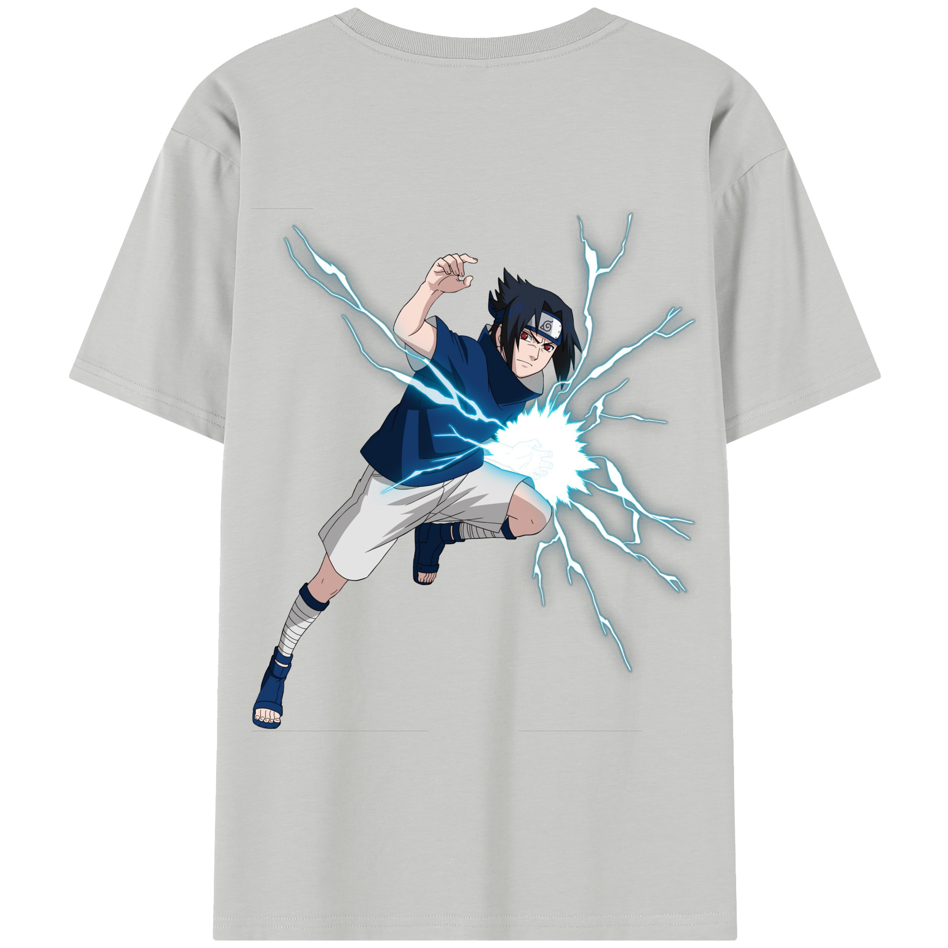 （画像用） NARUTO -ナルト- うちは サスケ Uchiha Sasuke 綿100％半袖Tシャツ（背面プリント）