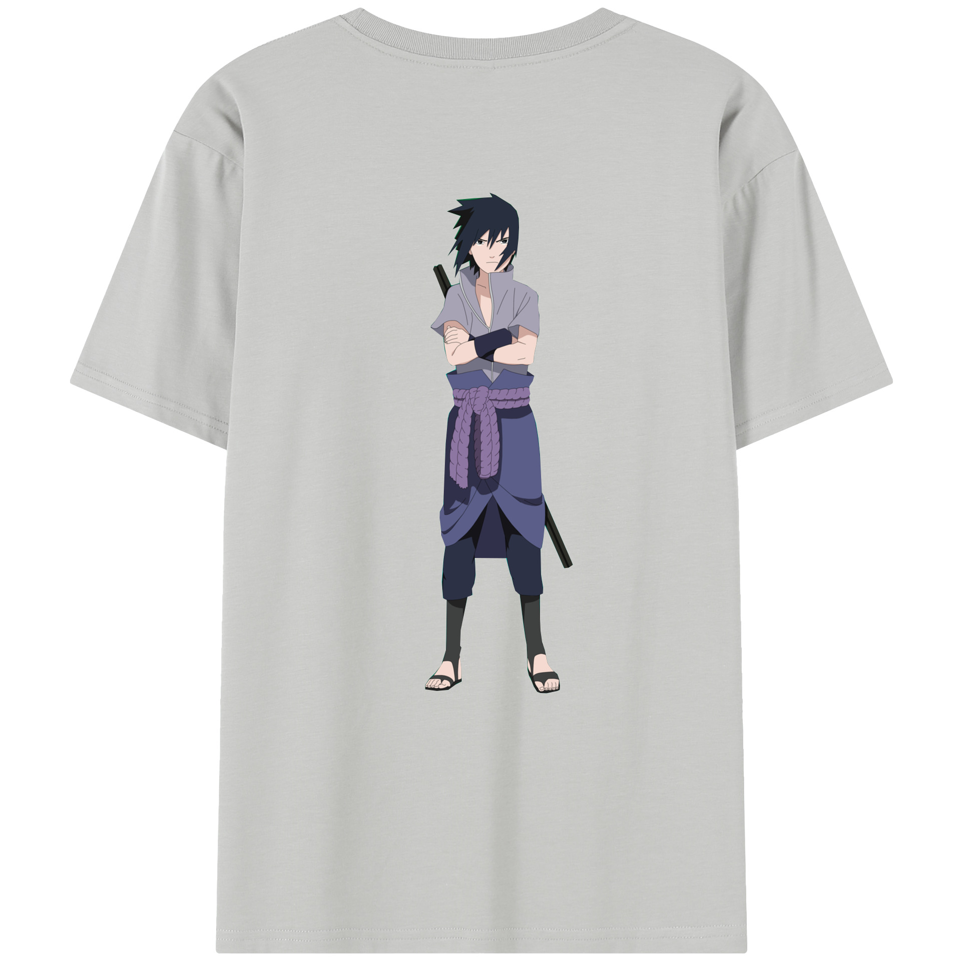 （画像用） NARUTO -ナルト- うちは サスケ Uchiha Sasuke 綿100％半袖Tシャツ（背面プリント）