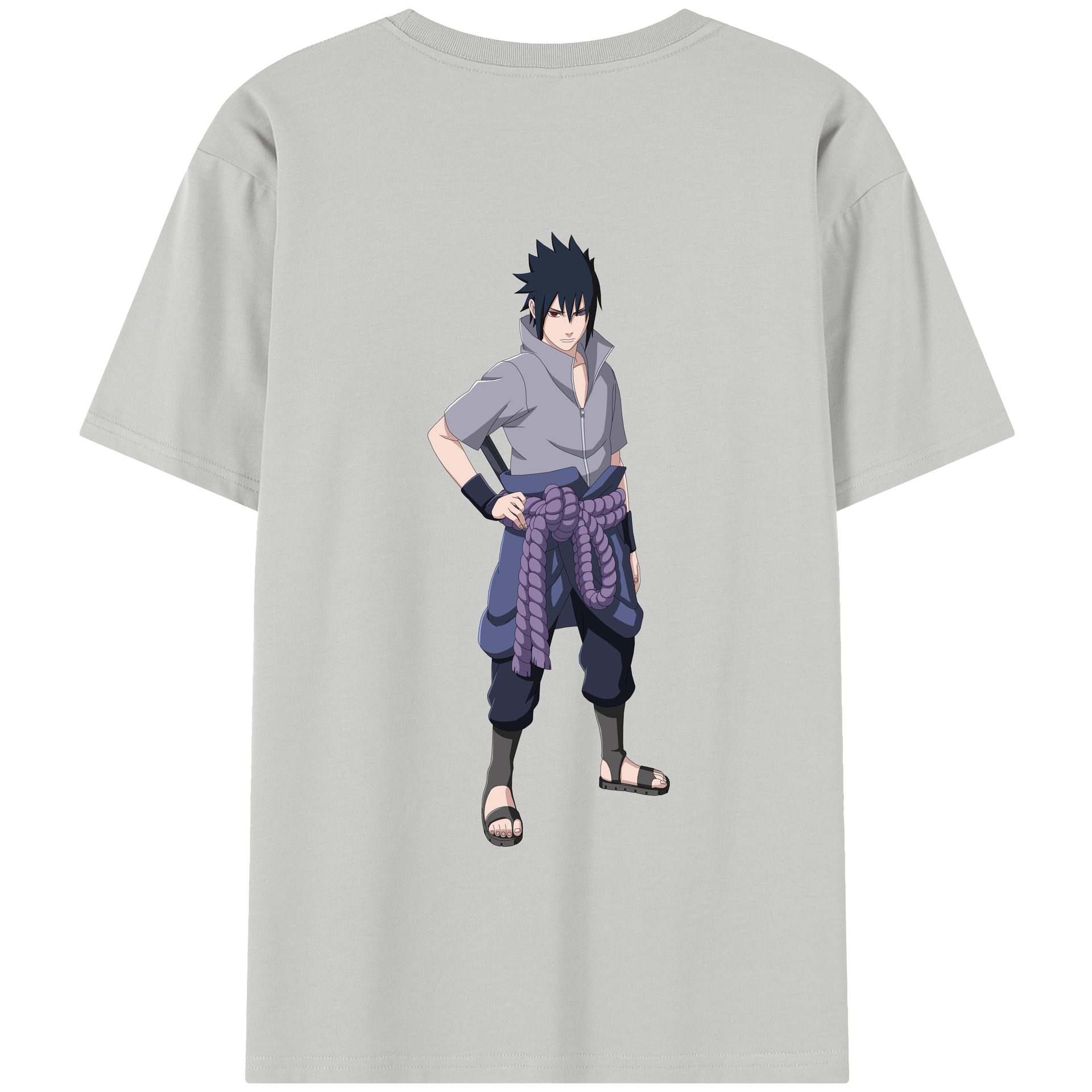 （画像用） NARUTO -ナルト- うちは サスケ Uchiha Sasuke 綿100％半袖Tシャツ（背面プリント）