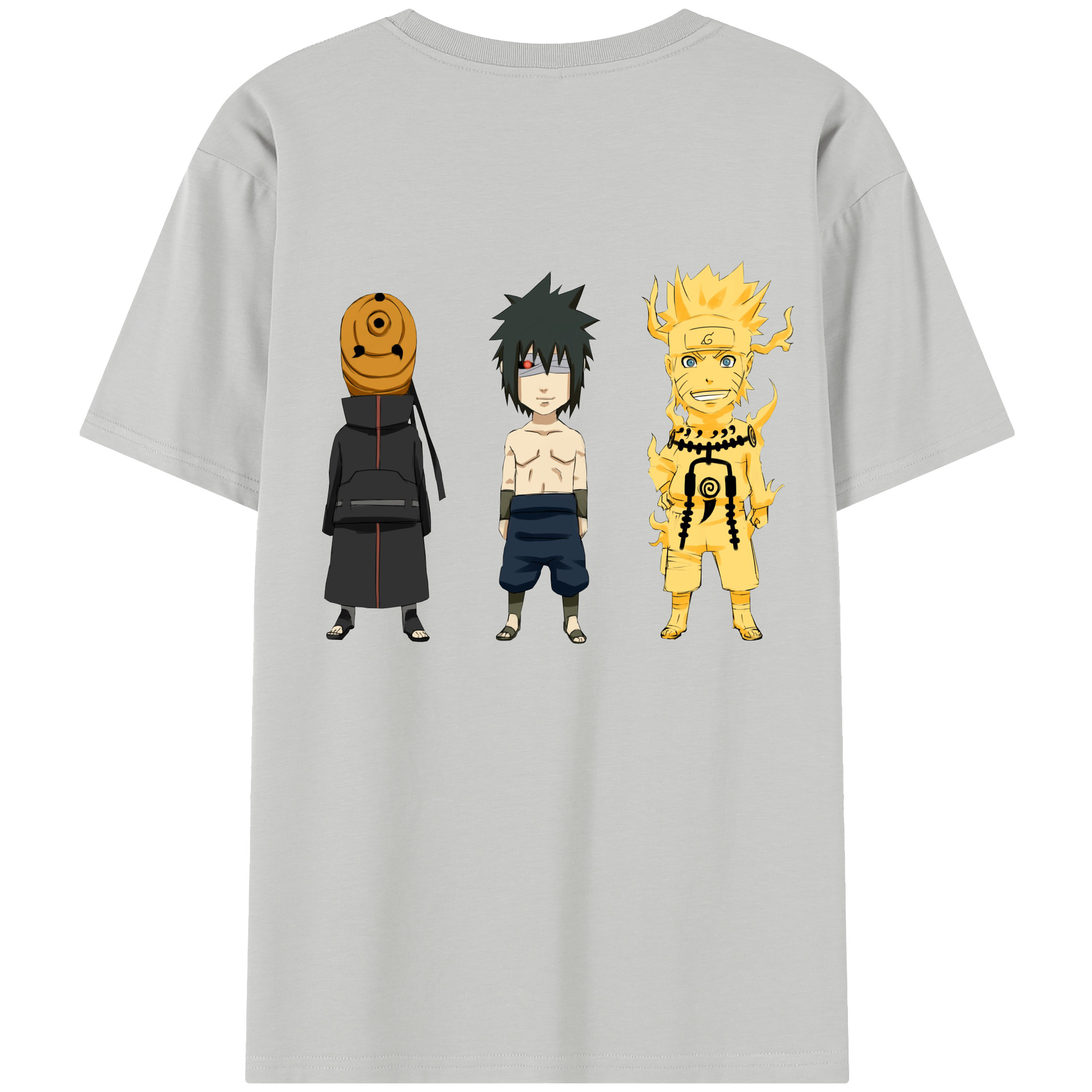 （画像用） NARUTO -ナルト- うちは サスケ Uchiha Sasuke 綿100％半袖Tシャツ（背面プリント）