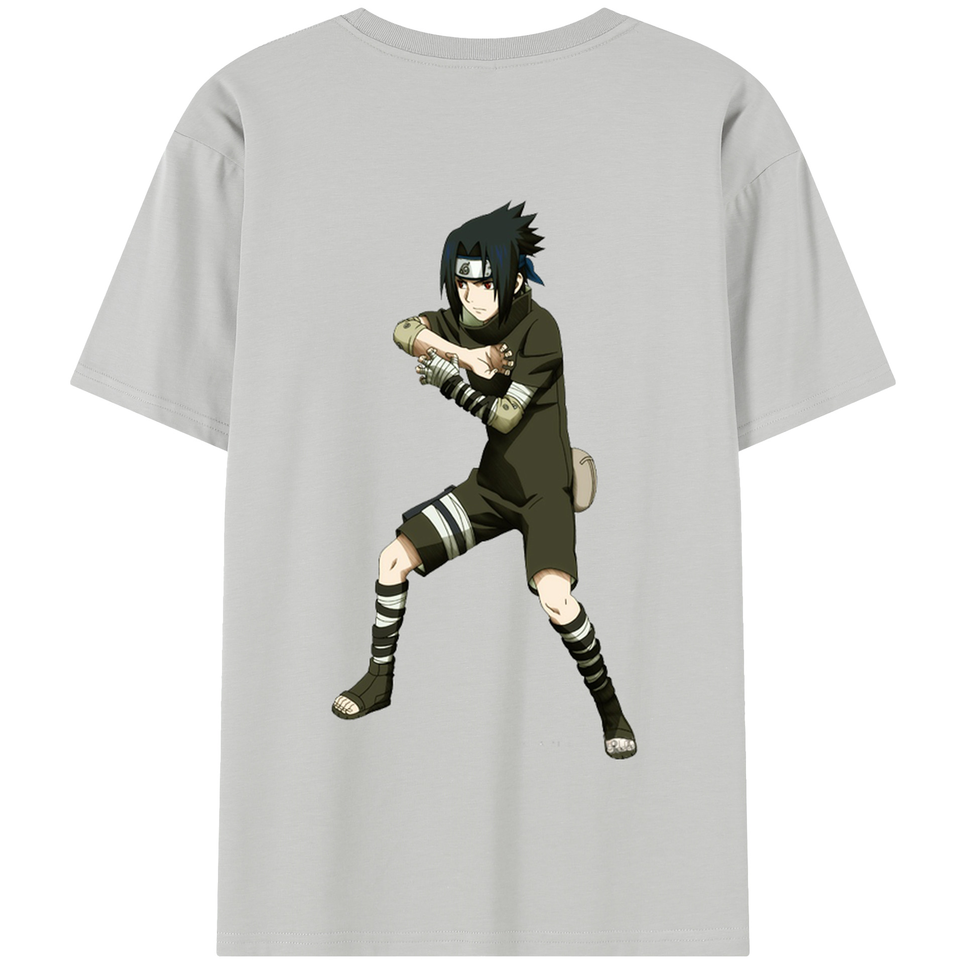 （画像用） NARUTO -ナルト- うちは サスケ Uchiha Sasuke 綿100％半袖Tシャツ（背面プリント）