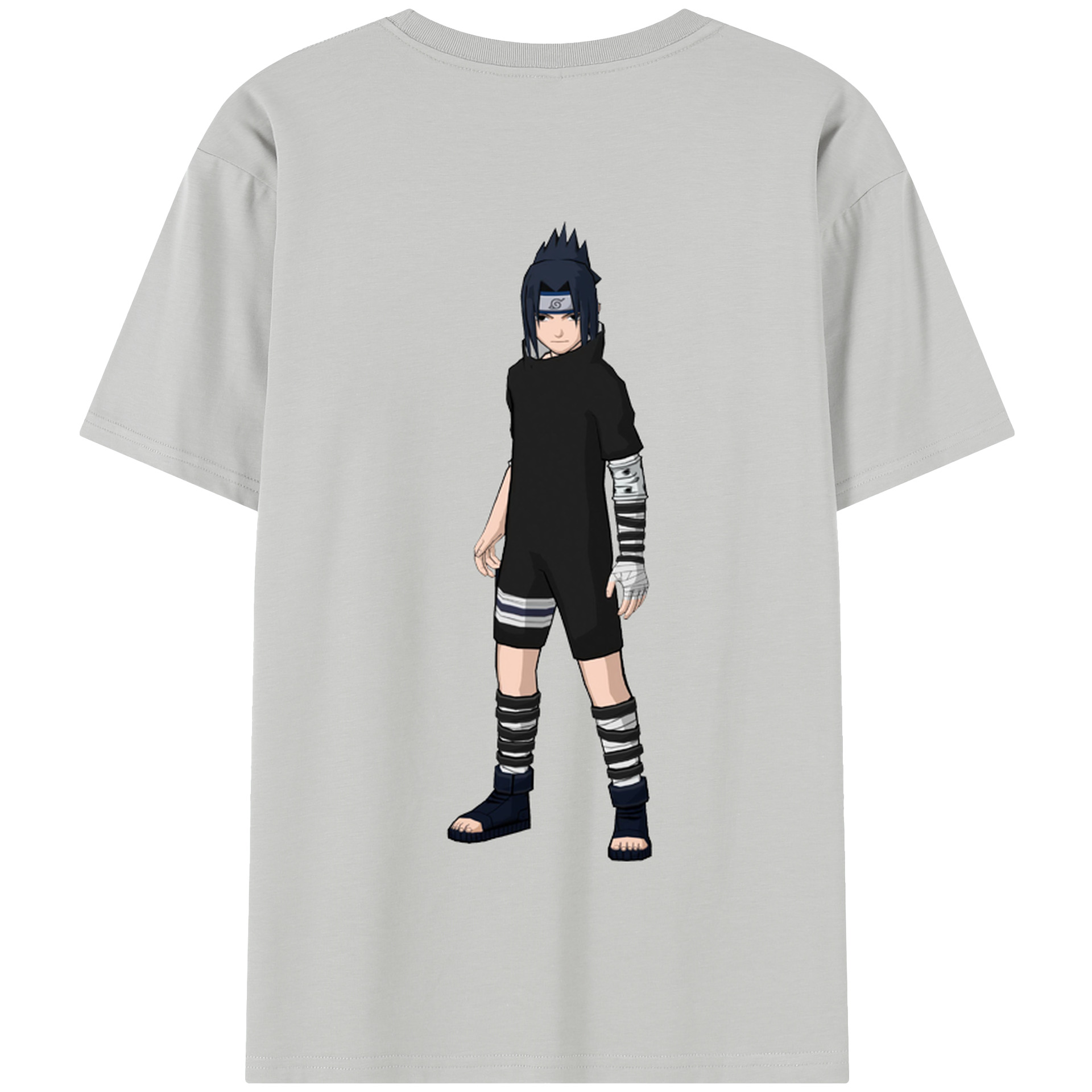 （画像用） NARUTO -ナルト- うちは サスケ Uchiha Sasuke 綿100％半袖Tシャツ（背面プリント）