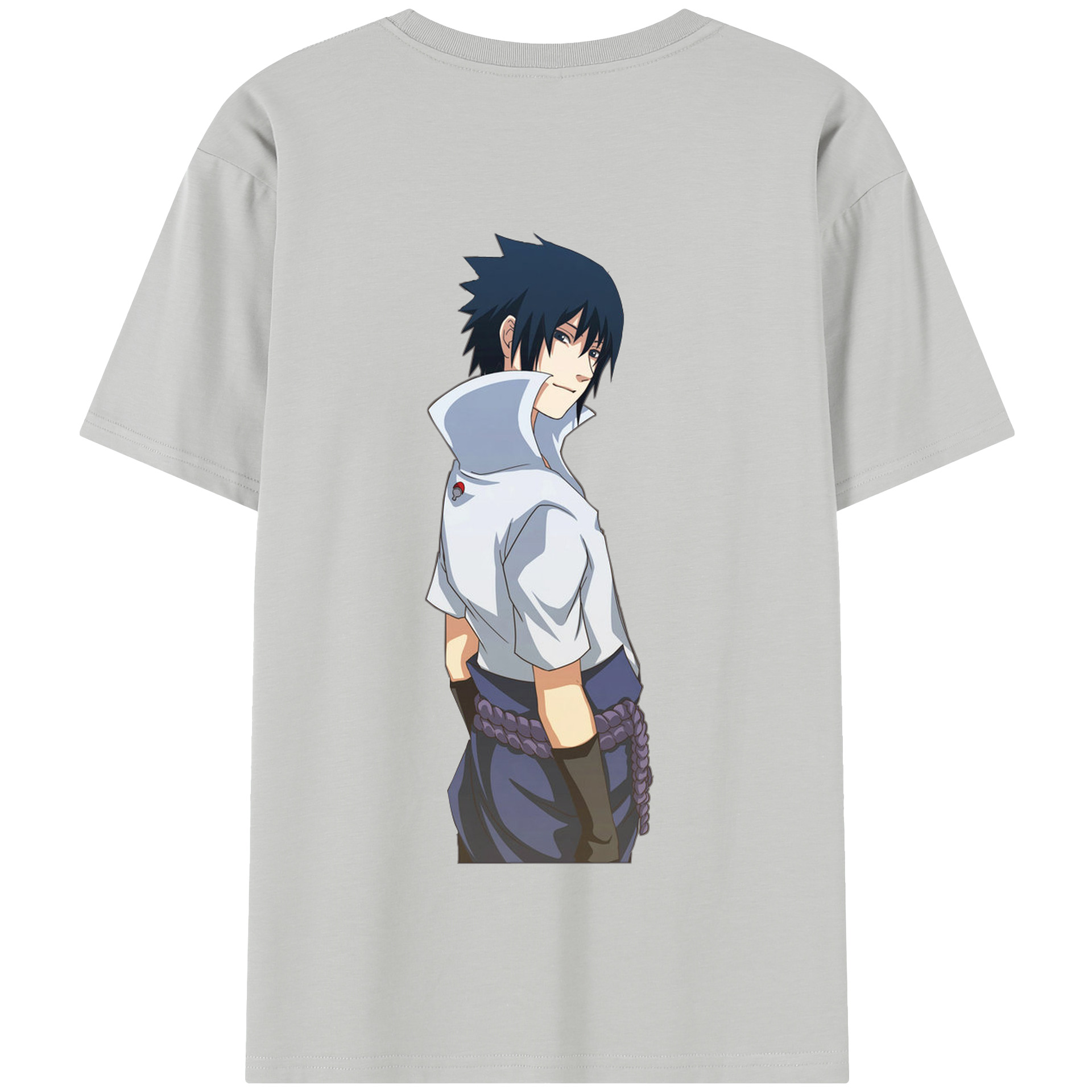 （画像用） NARUTO -ナルト- うちは サスケ Uchiha Sasuke 綿100％半袖Tシャツ（背面プリント）