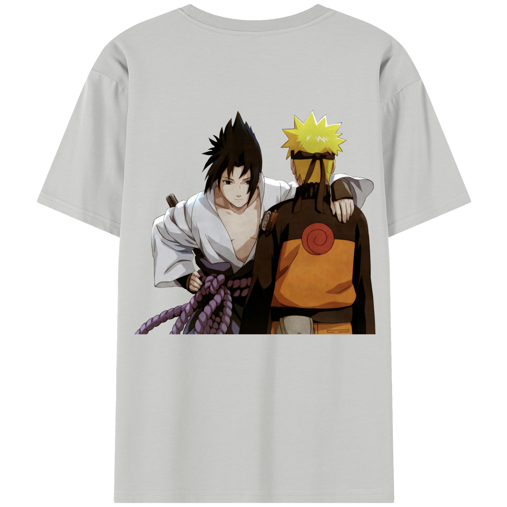 （画像用） NARUTO -ナルト- うちは サスケ Uchiha Sasuke 綿100％半袖Tシャツ（背面プリント）