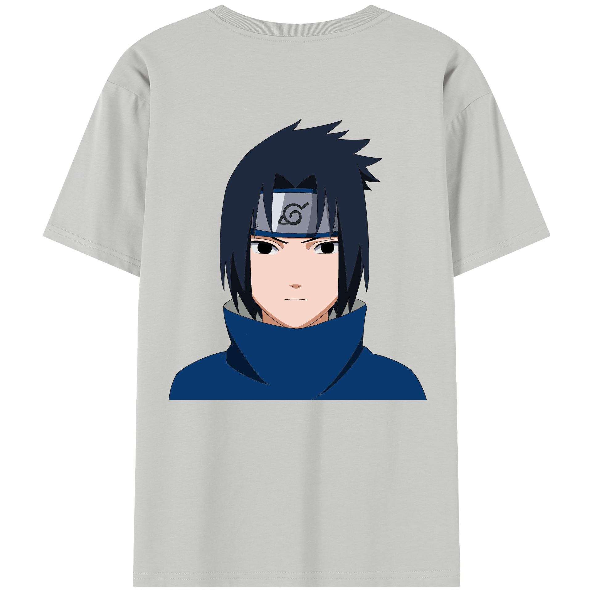 （画像用） NARUTO -ナルト- うちは サスケ Uchiha Sasuke 綿100％半袖Tシャツ（背面プリント）