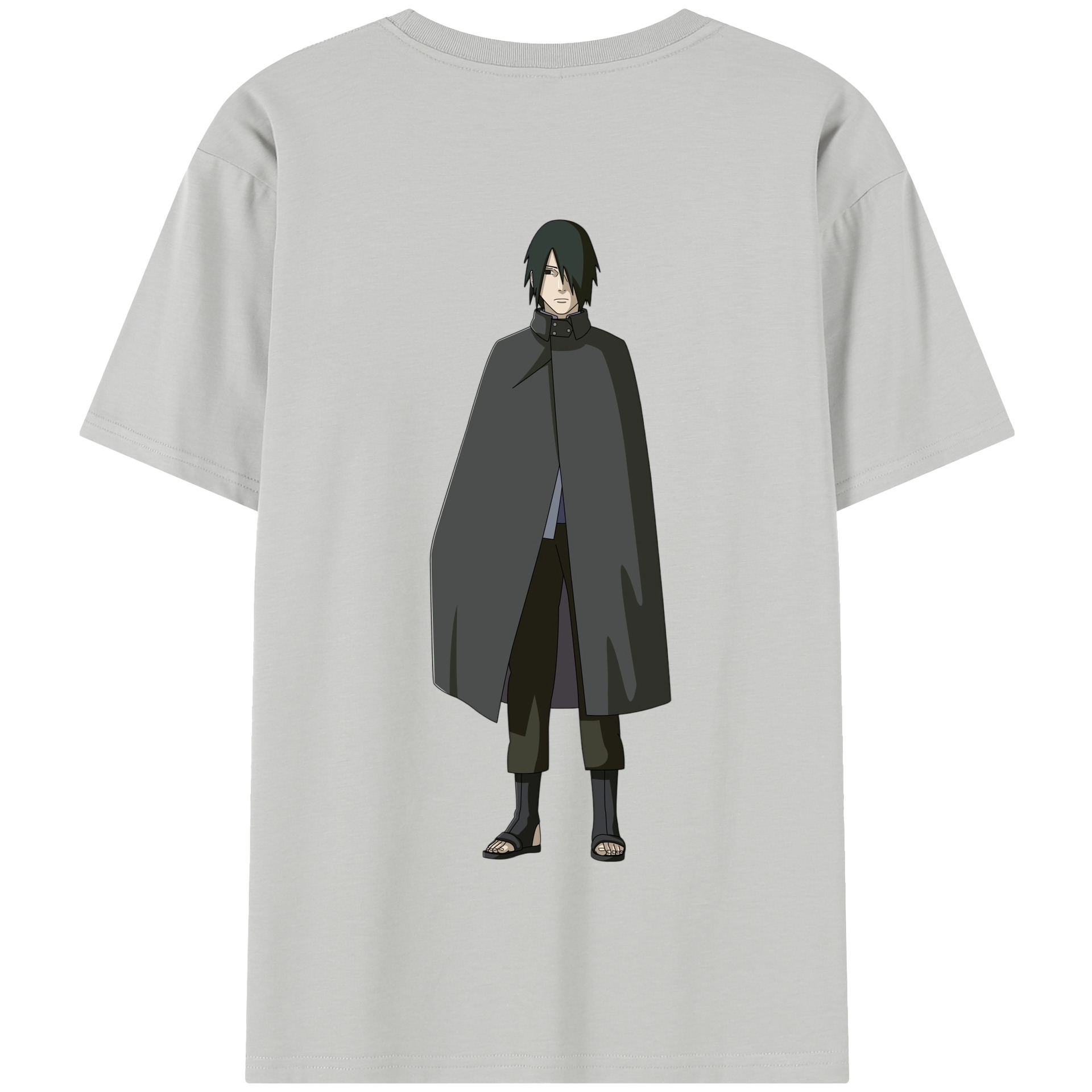 （画像用） NARUTO -ナルト- うちは サスケ Uchiha Sasuke 綿100％半袖Tシャツ（背面プリント）