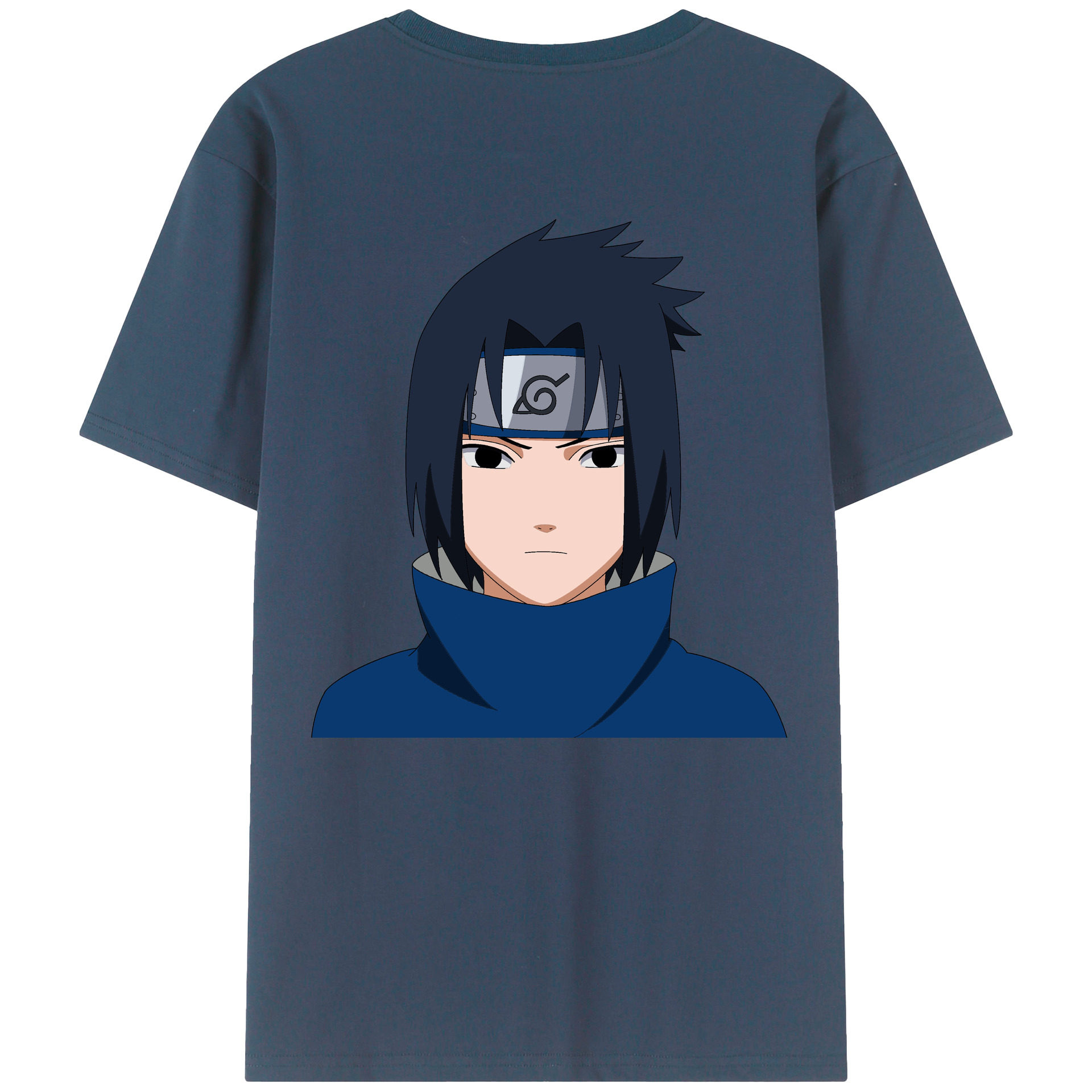 （画像用） NARUTO -ナルト- うちは サスケ Uchiha Sasuke 綿100％半袖Tシャツ（背面プリント）