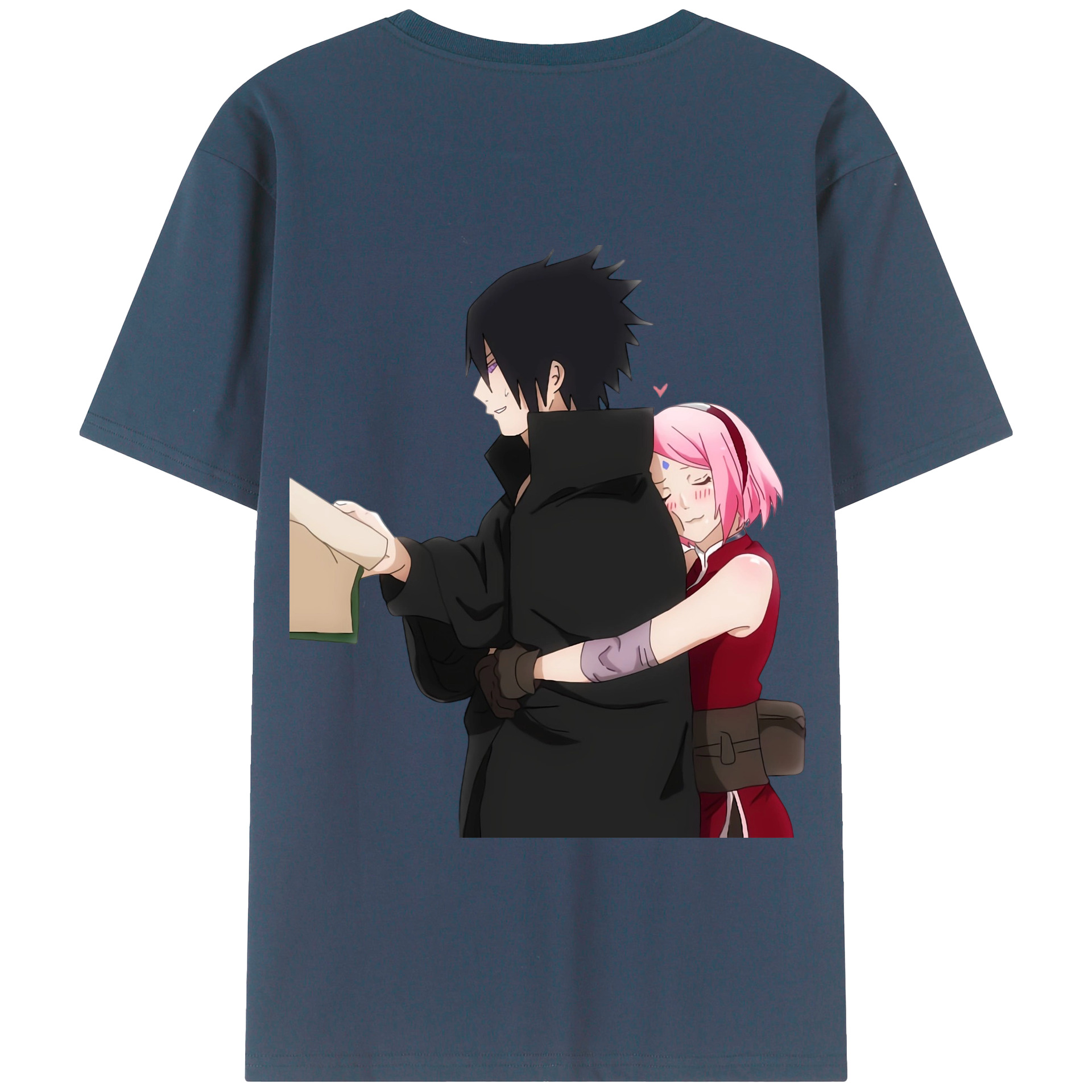 （画像用） NARUTO -ナルト- うちは サスケ Uchiha Sasuke 綿100％半袖Tシャツ（背面プリント）