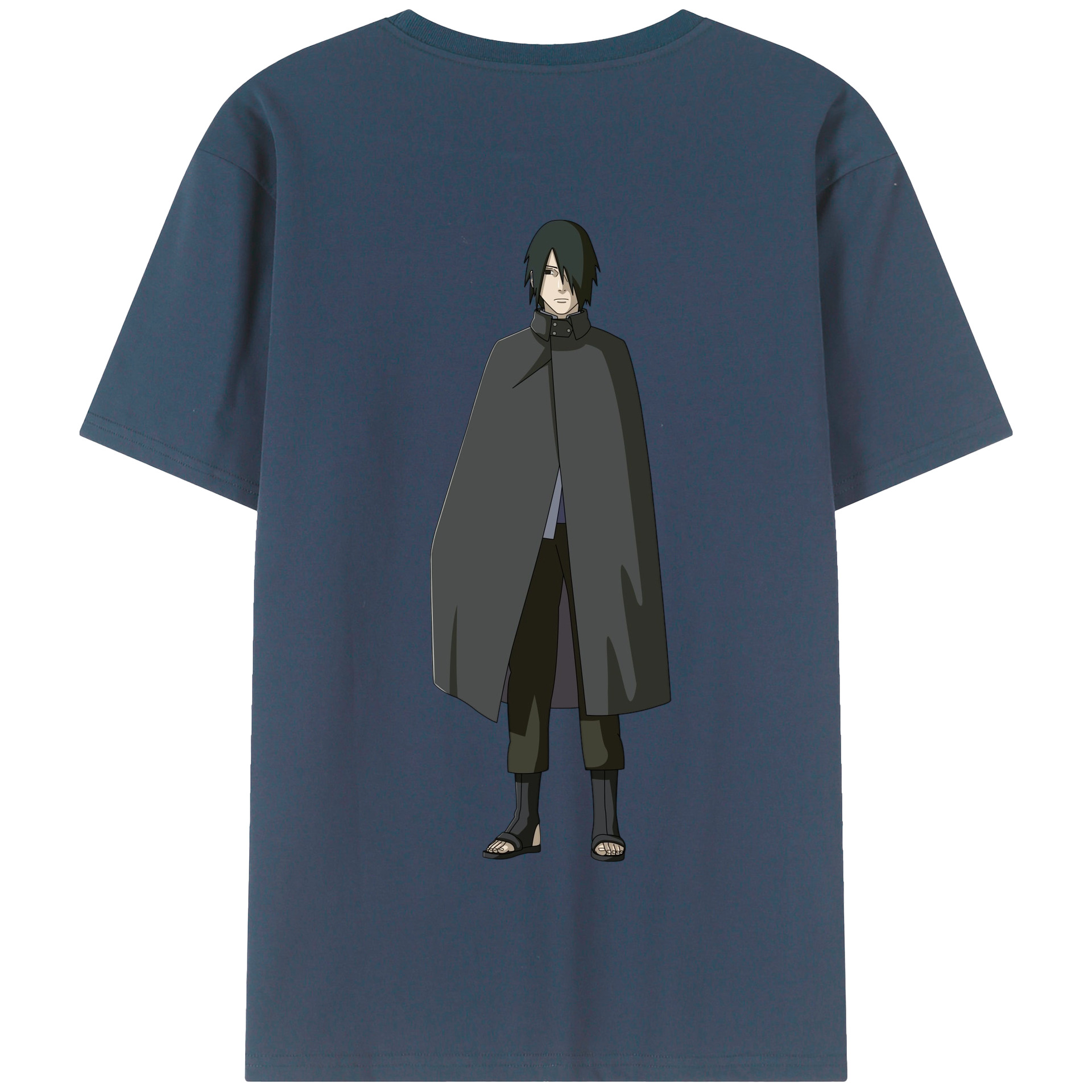 （画像用） NARUTO -ナルト- うちは サスケ Uchiha Sasuke 綿100％半袖Tシャツ（背面プリント）