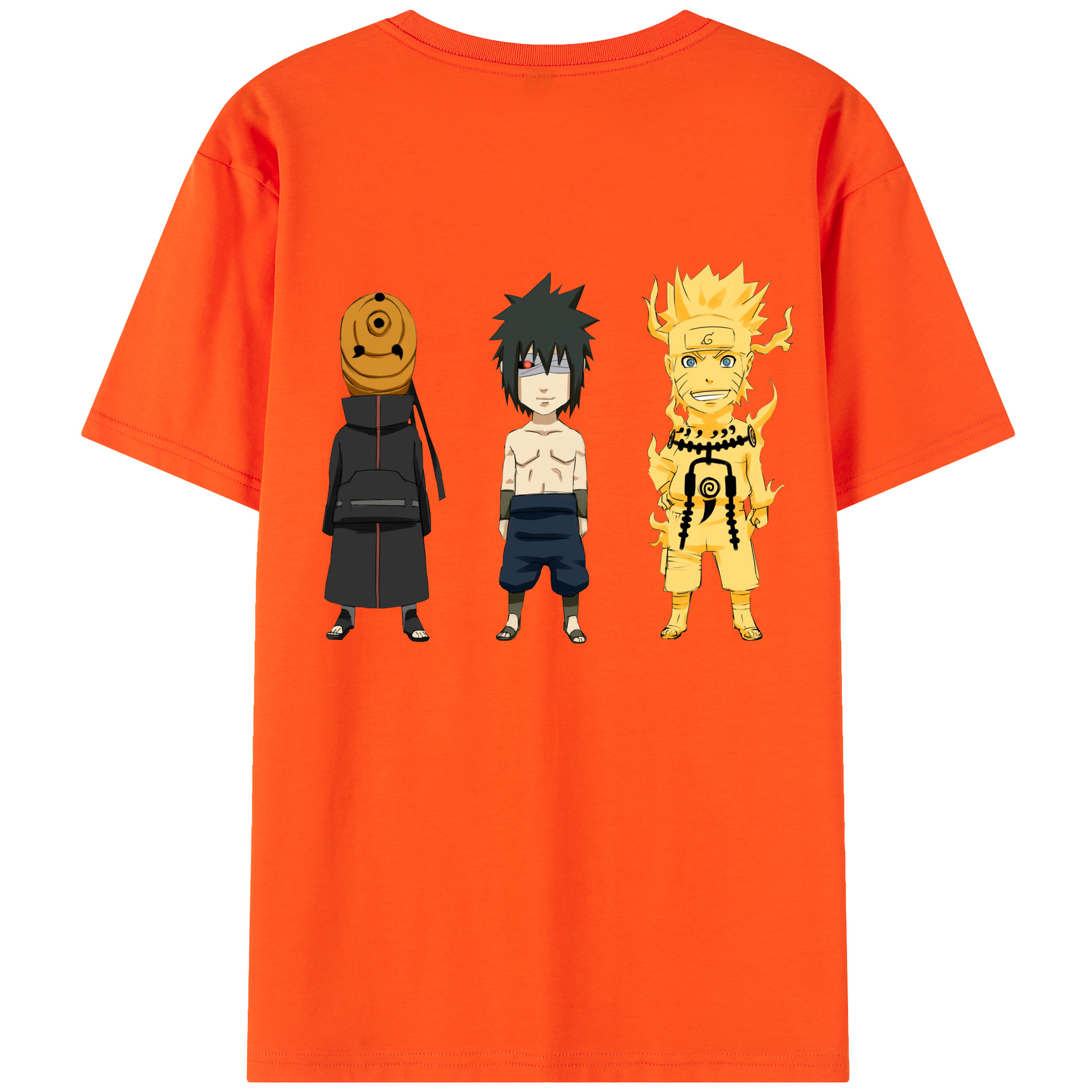 （画像用） NARUTO -ナルト- うちは サスケ Uchiha Sasuke 綿100％半袖Tシャツ（背面プリント）