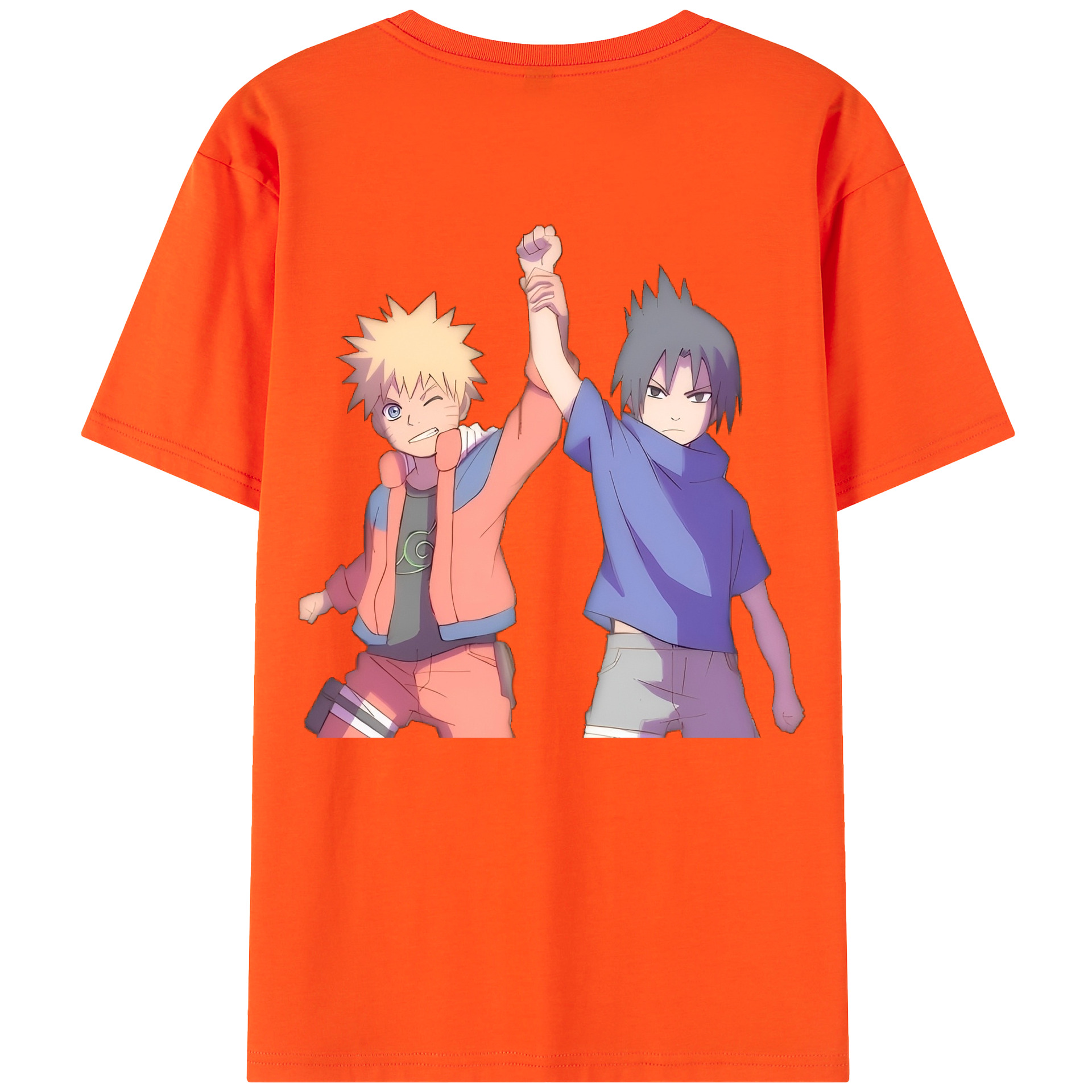 （画像用） NARUTO -ナルト- うちは サスケ Uchiha Sasuke 綿100％半袖Tシャツ（背面プリント）