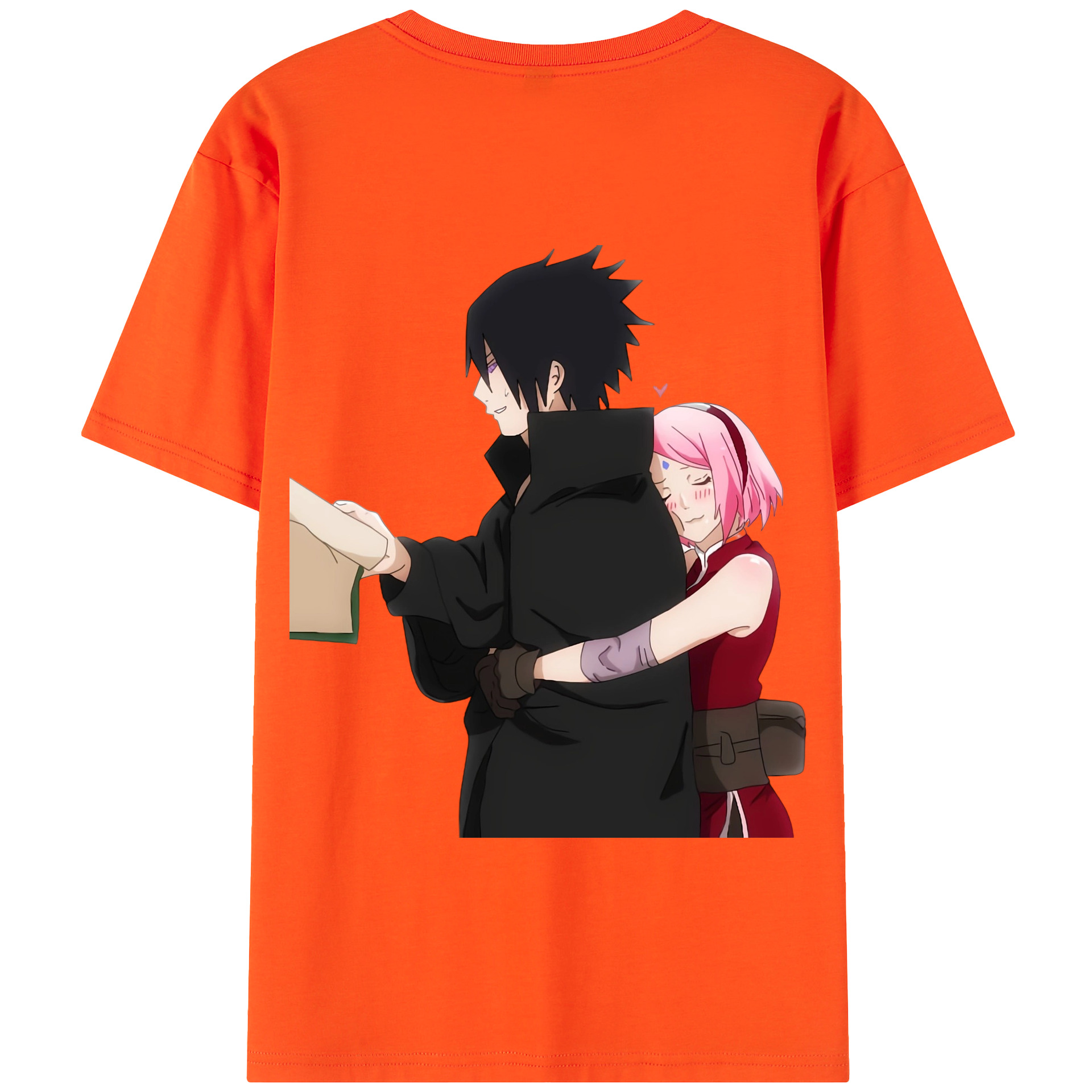 （画像用） NARUTO -ナルト- うちは サスケ Uchiha Sasuke 綿100％半袖Tシャツ（背面プリント）