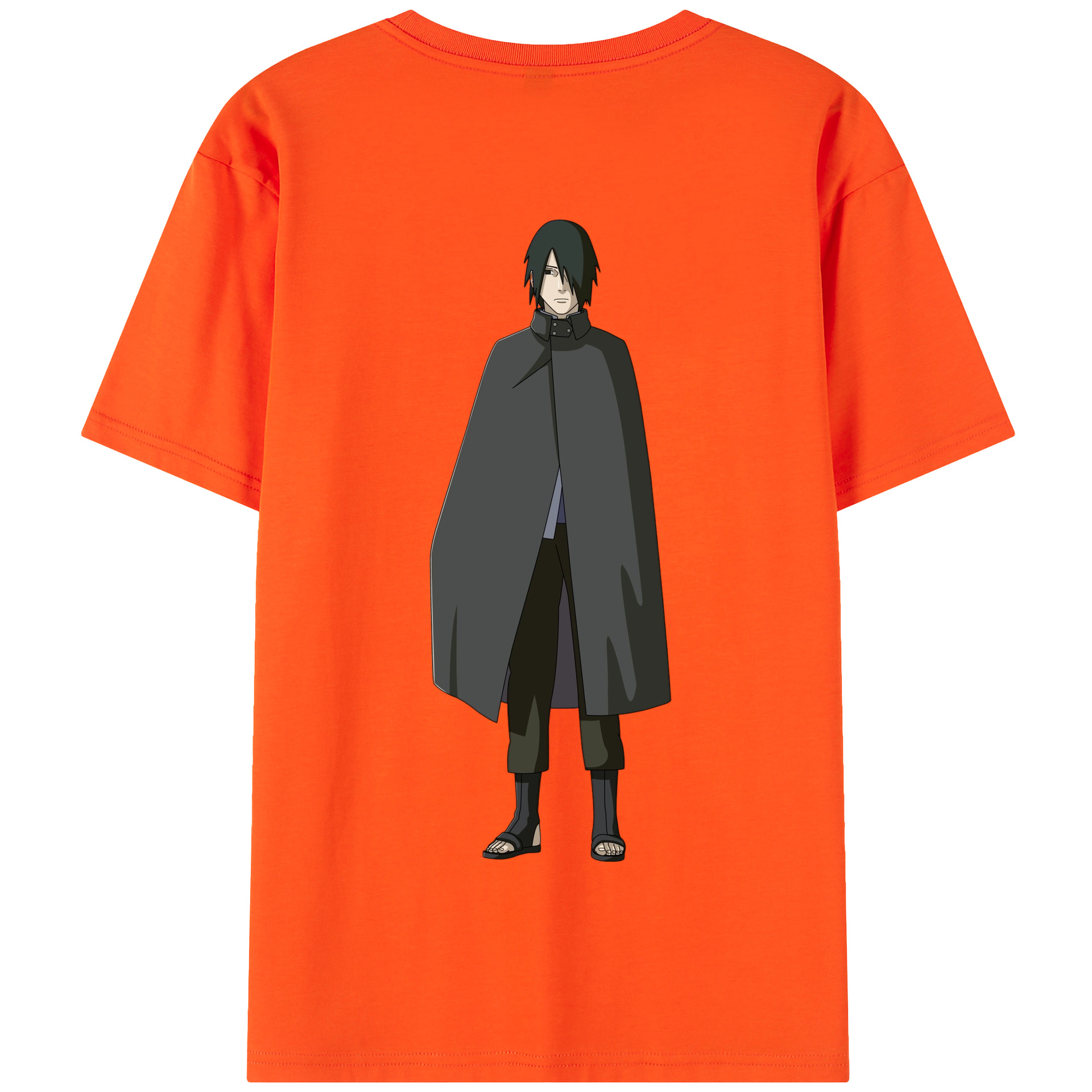 （画像用） NARUTO -ナルト- うちは サスケ Uchiha Sasuke 綿100％半袖Tシャツ（背面プリント）