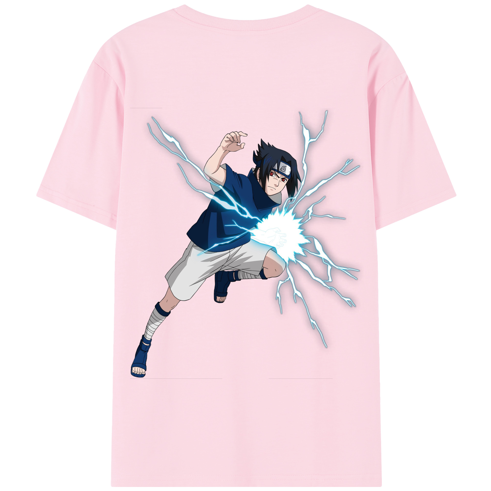 （画像用） NARUTO -ナルト- うちは サスケ Uchiha Sasuke 綿100％半袖Tシャツ（背面プリント）