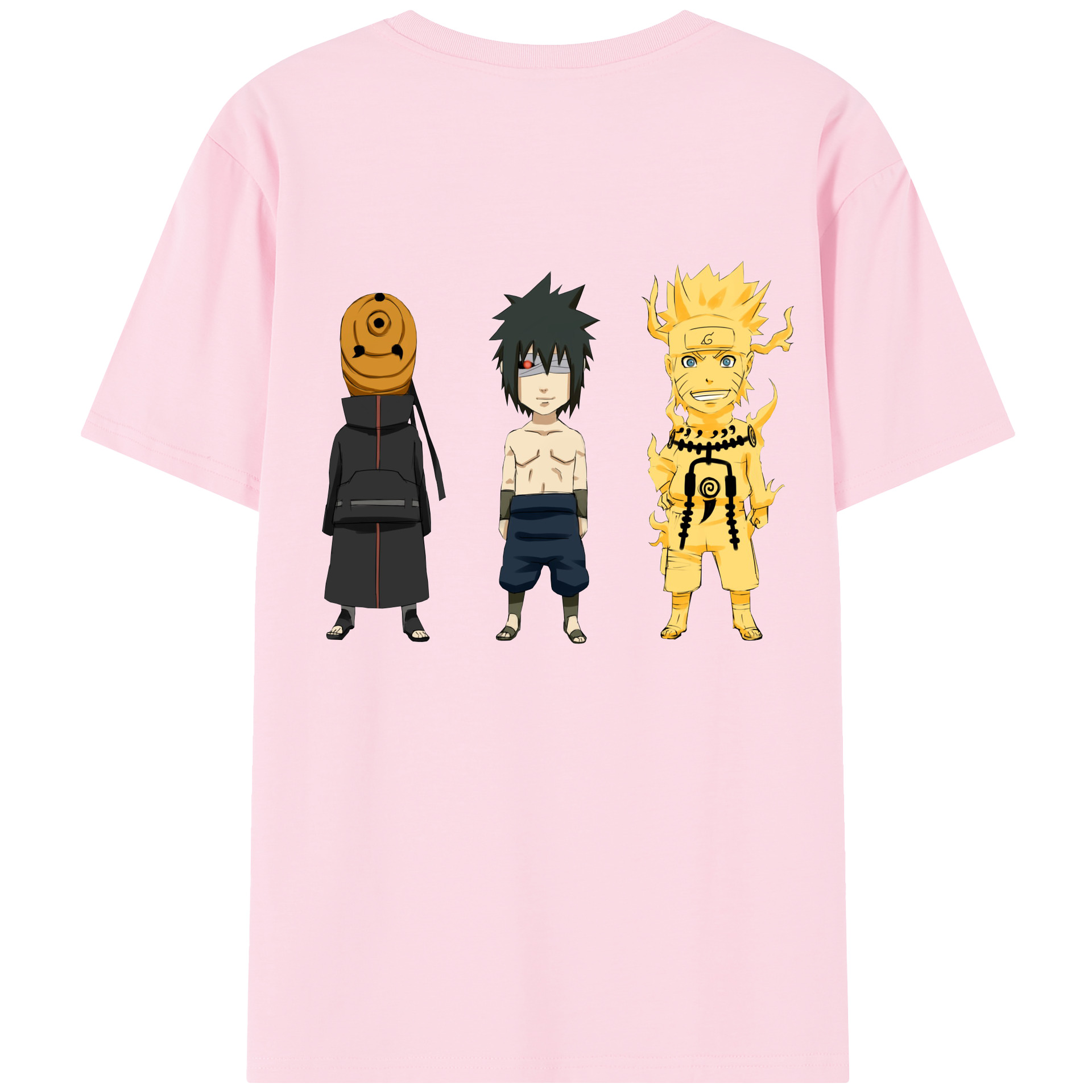 （画像用） NARUTO -ナルト- うちは サスケ Uchiha Sasuke 綿100％半袖Tシャツ（背面プリント）