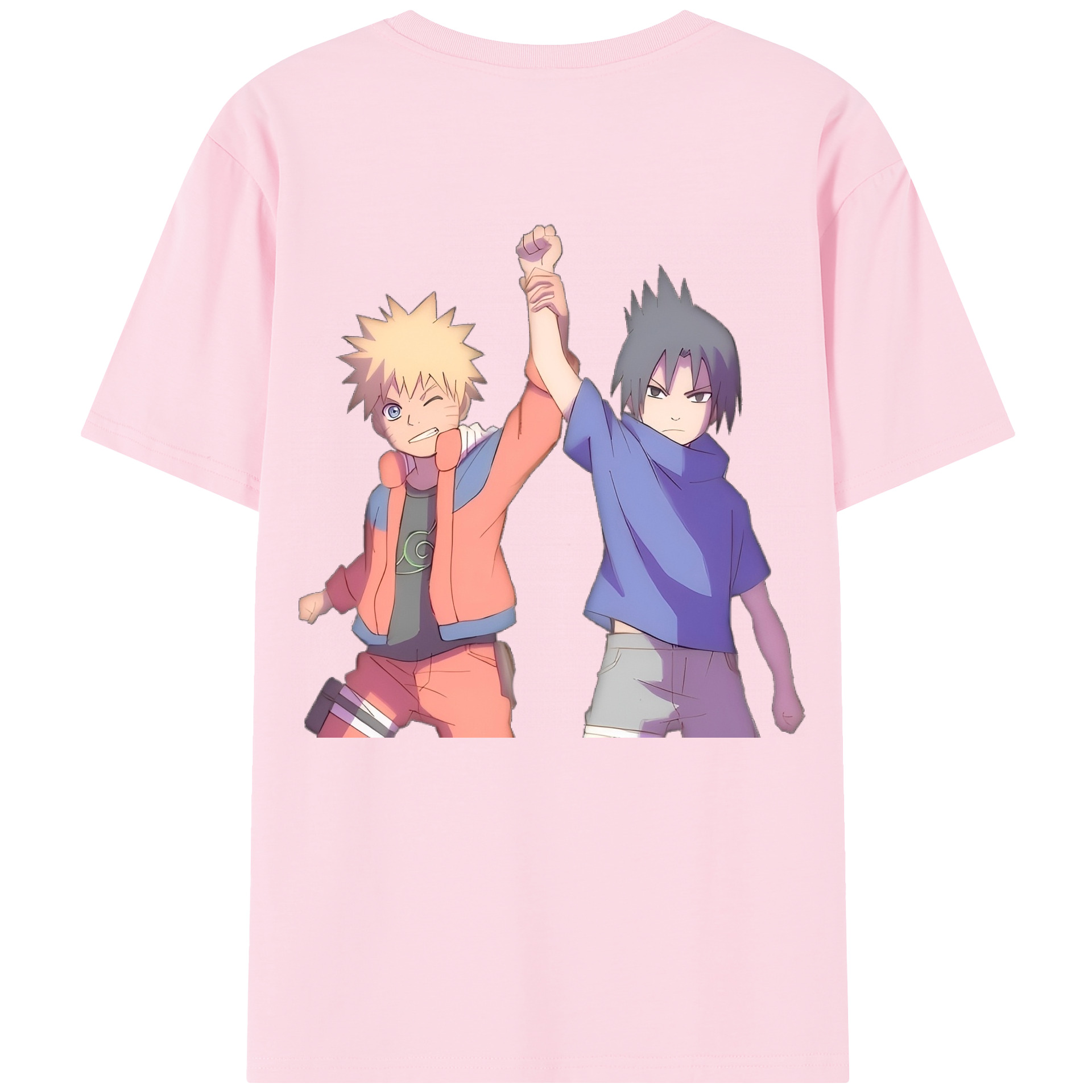 （画像用） NARUTO -ナルト- うちは サスケ Uchiha Sasuke 綿100％半袖Tシャツ（背面プリント）