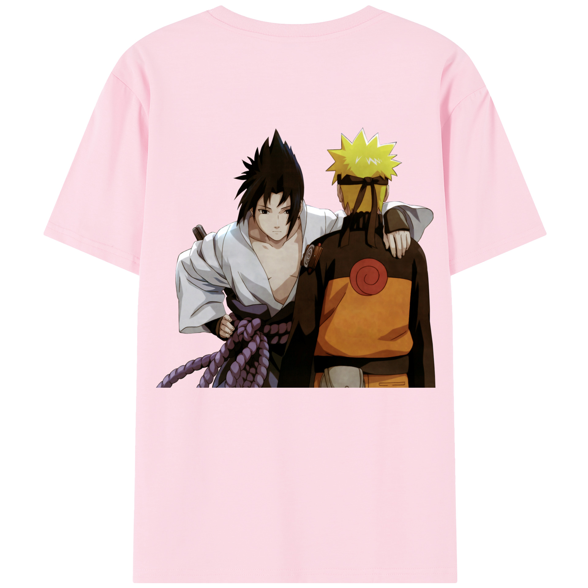 （画像用） NARUTO -ナルト- うちは サスケ Uchiha Sasuke 綿100％半袖Tシャツ（背面プリント）
