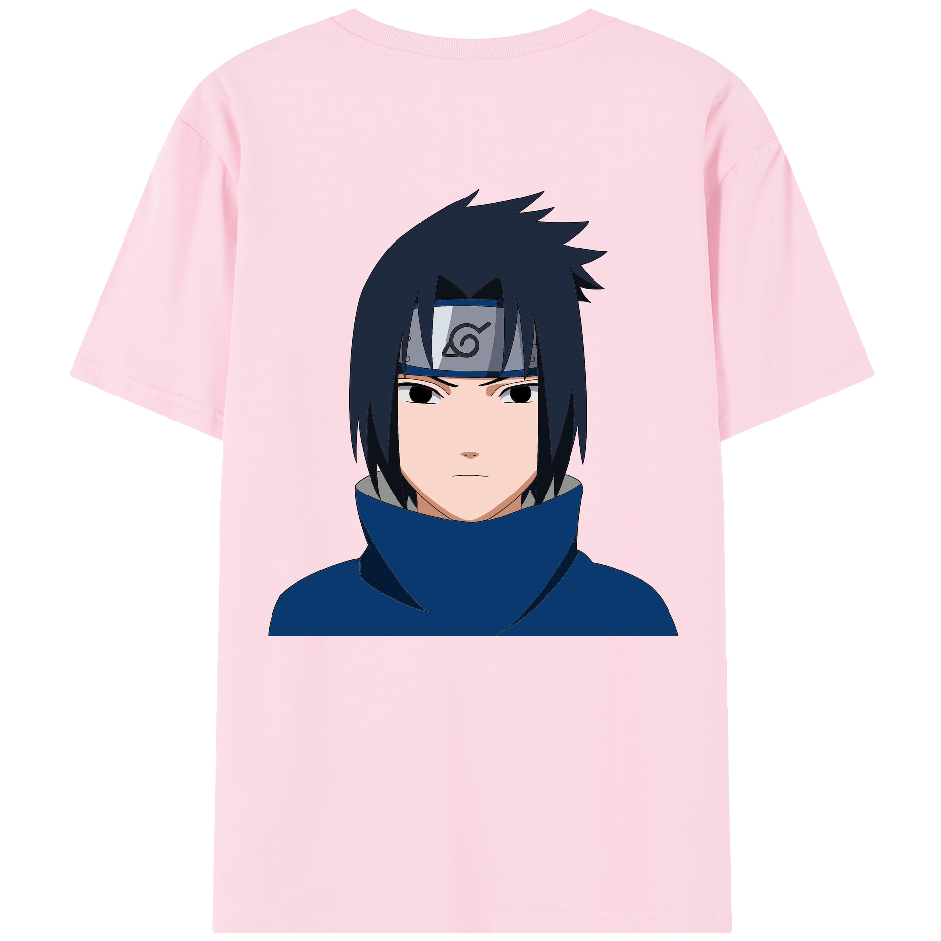 （画像用） NARUTO -ナルト- うちは サスケ Uchiha Sasuke 綿100％半袖Tシャツ（背面プリント）